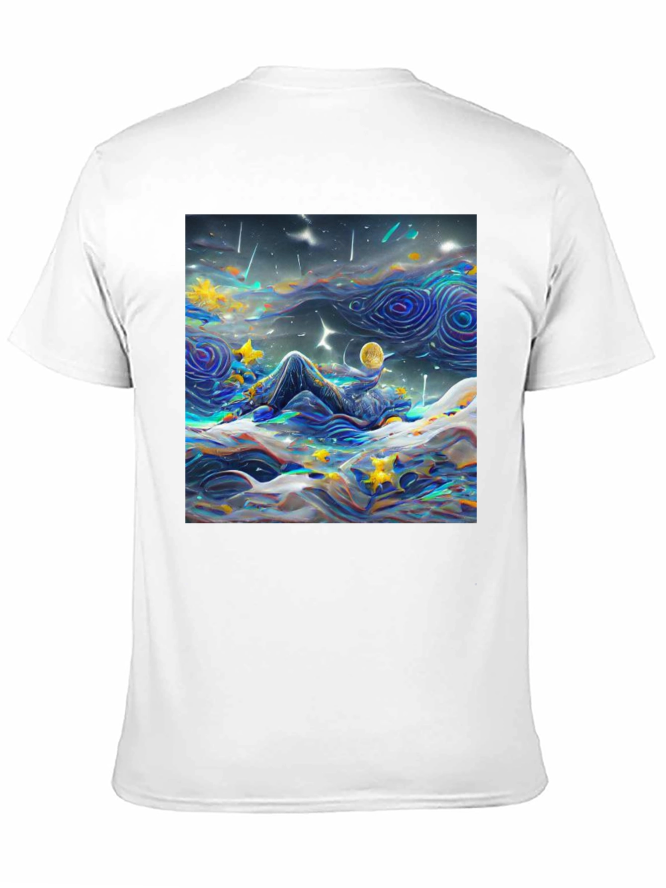 Black Starry Night Dreamscape T-Shirt view 11