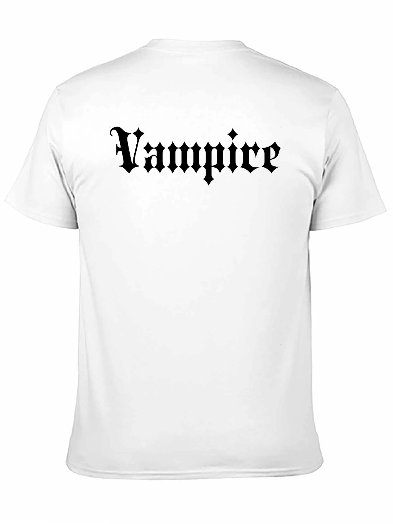Black Vampire Graphic Tee - Gothic Style Black T-Shirt view 11