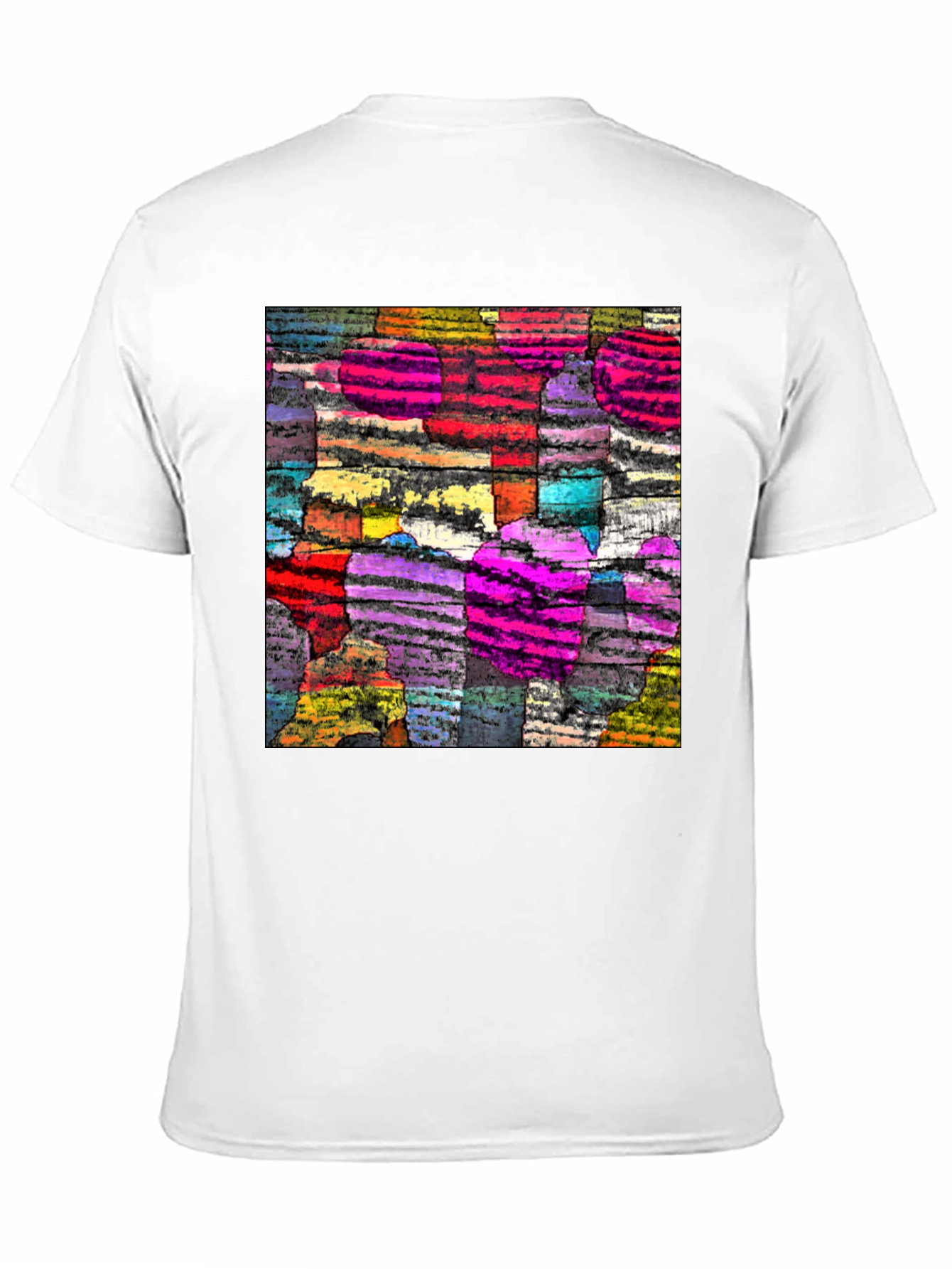 Black Abstract Art Graphic Tee - Black Cotton Comfort view 11