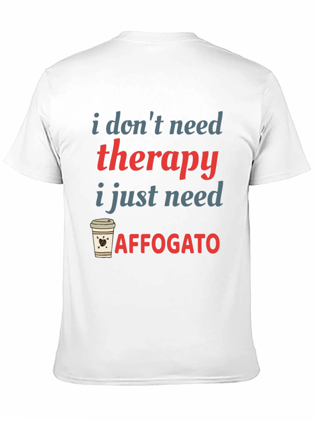 Black Therapy Affogato Graphic Tee - Coffee Lover T-Shirt view 11