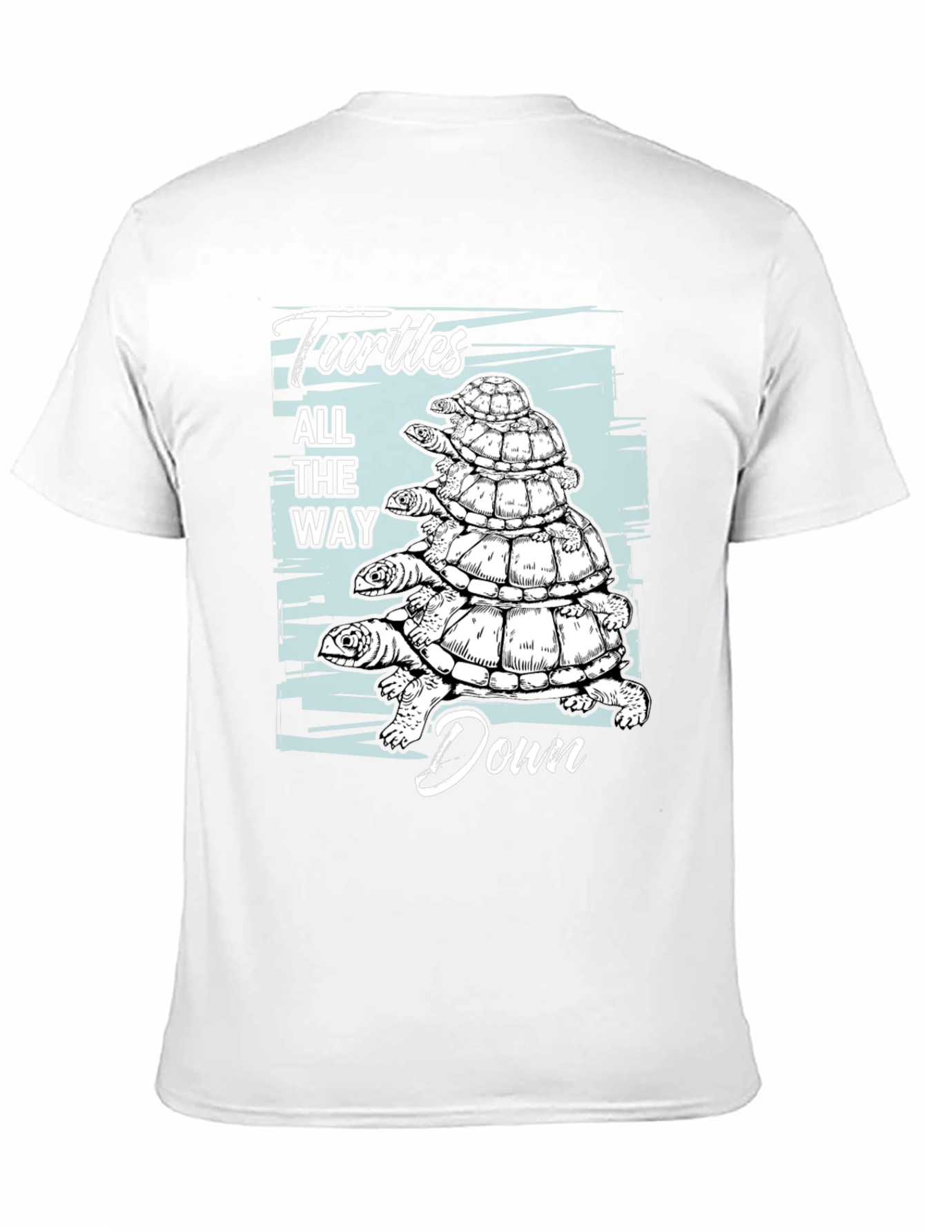 Black Turtles All The Way Down Graphic T-Shirt view 11