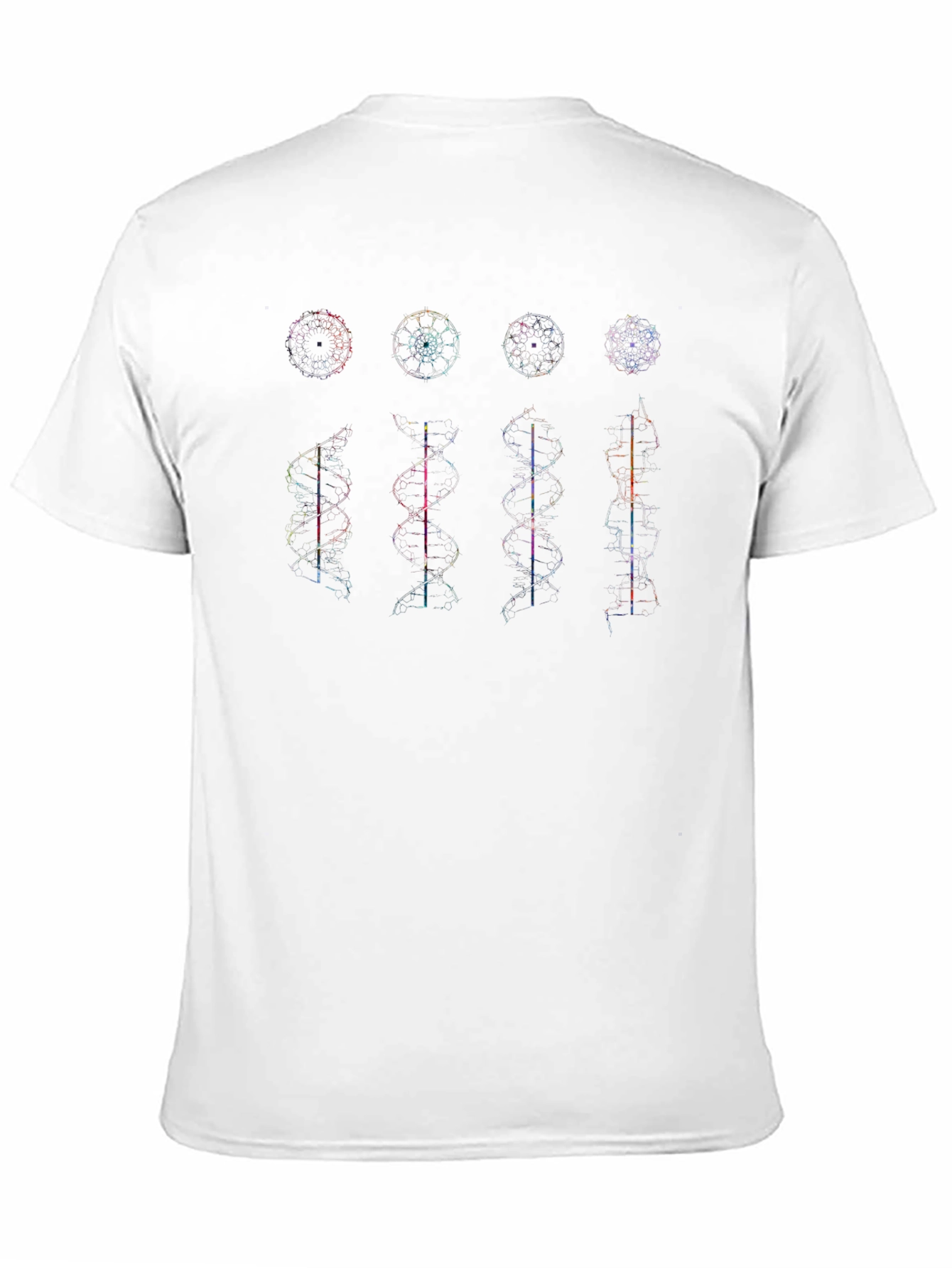 Black Geometric DNA Structure Graphic Print Tee view 11