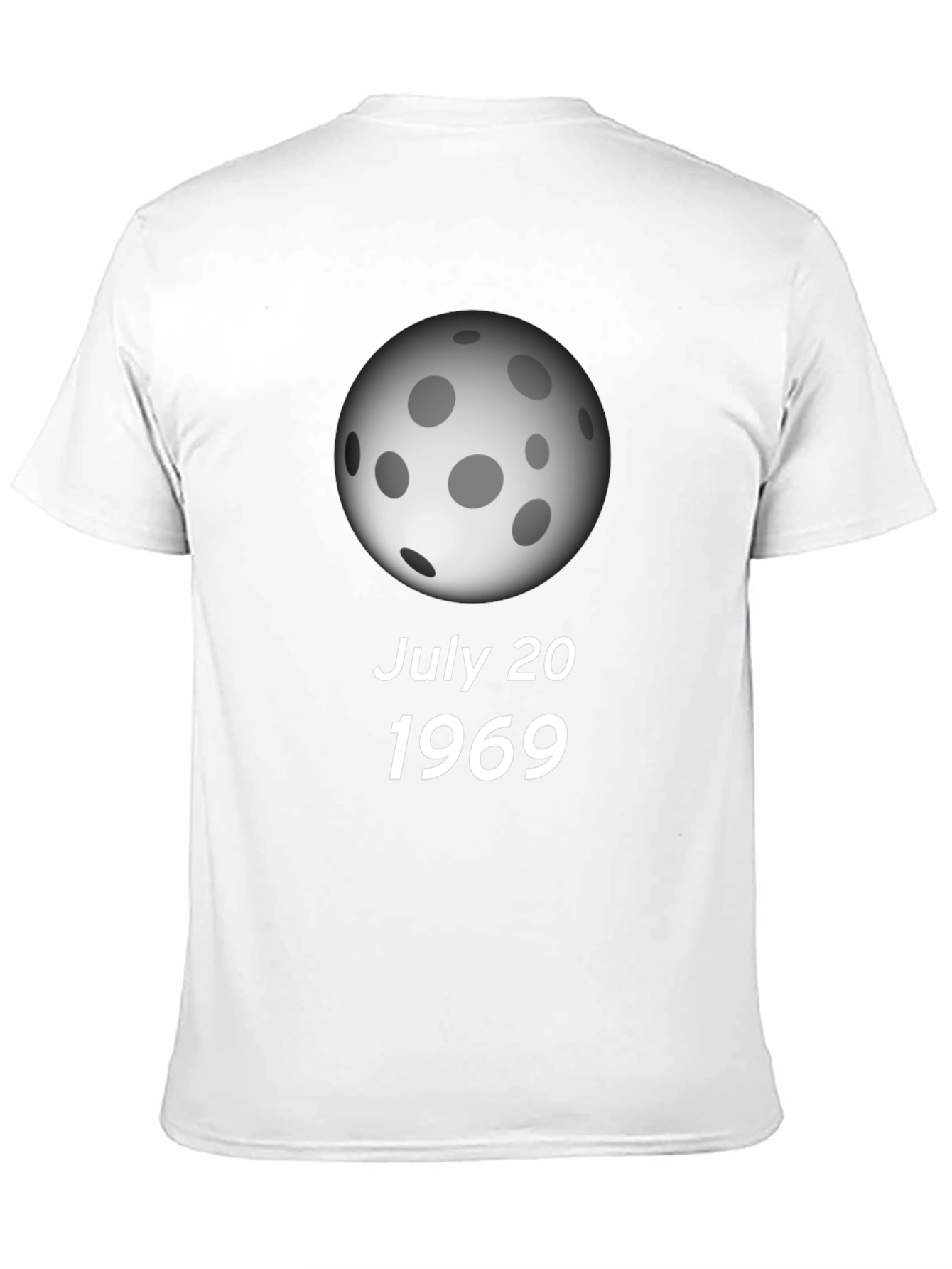 Black July 20 1969 Moon Landing Black T-Shirt view 11