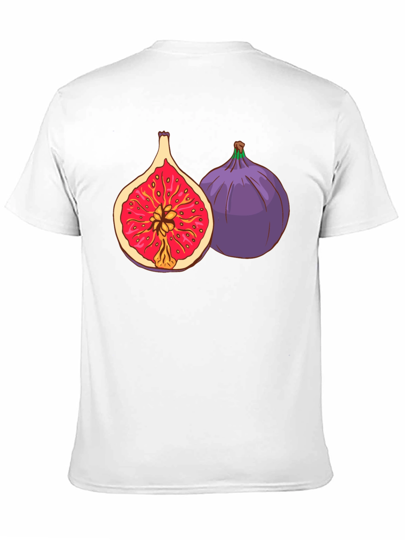Black Fig Fruit Graphic Black T-Shirt view 11