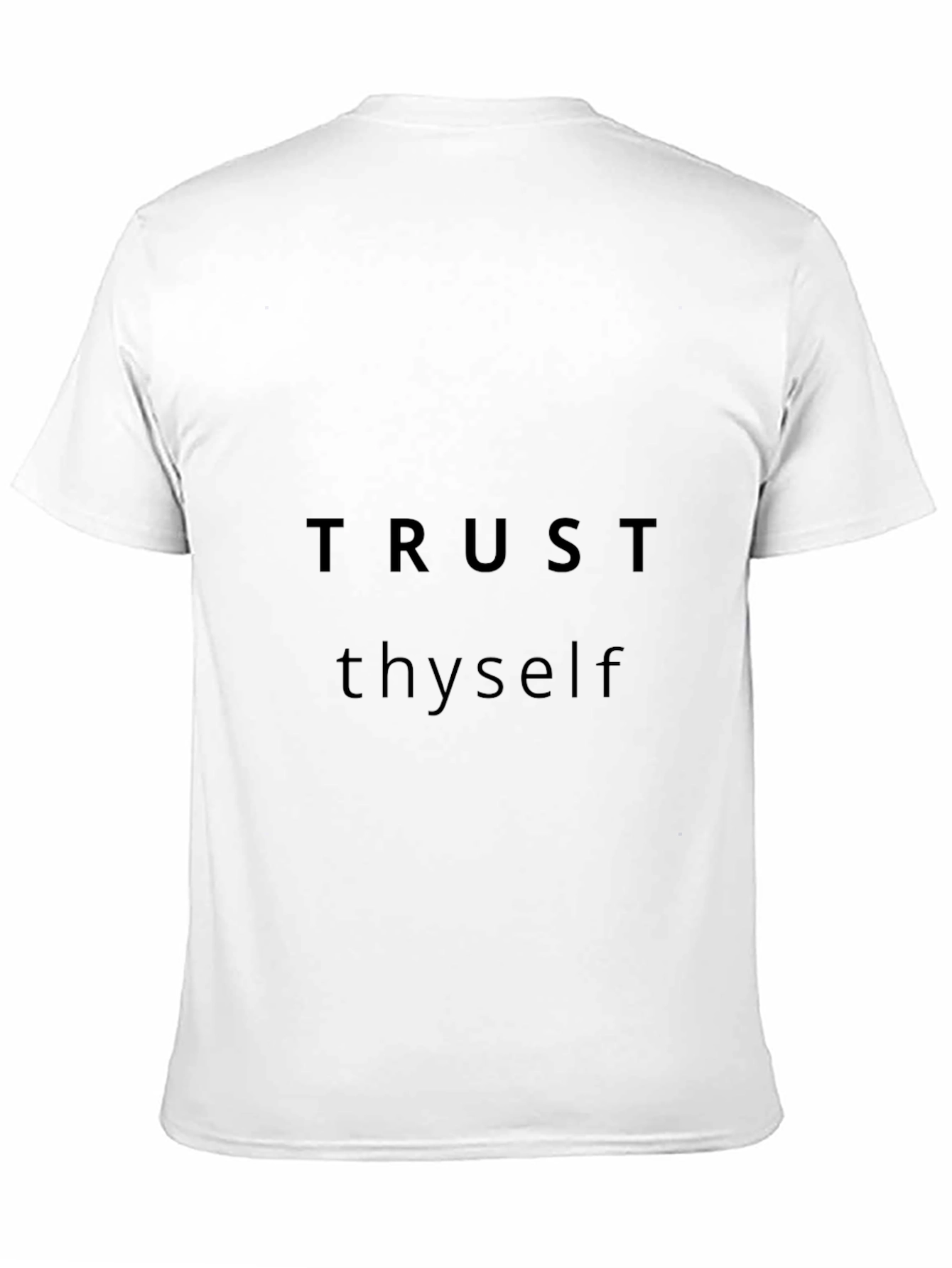 Black Trust Thyself T-Shirt - Motivational Crew Neck Tee view 11