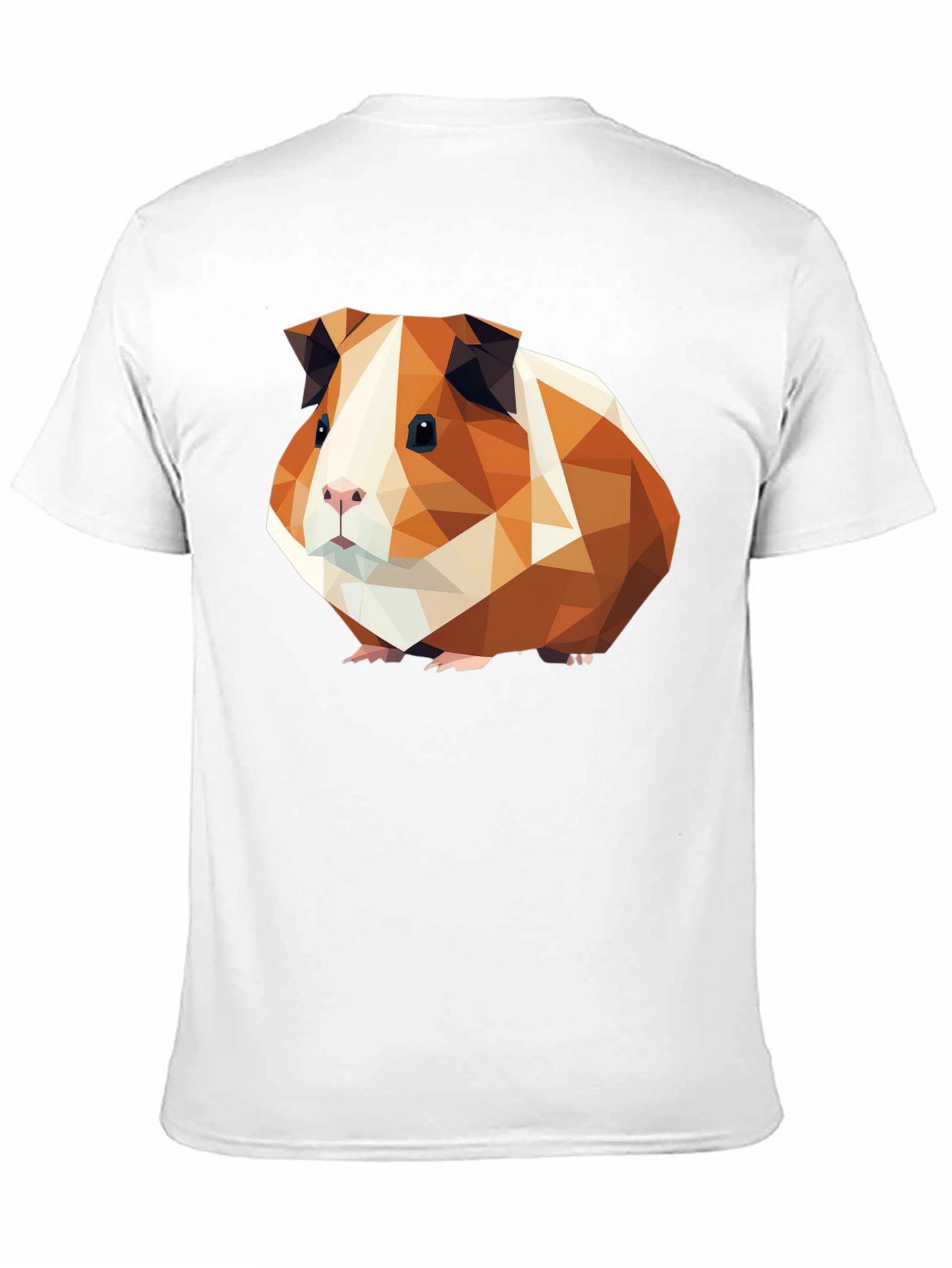 Black Geometric Guinea Pig Graphic Tee - Black Cotton T-Shirt view 11