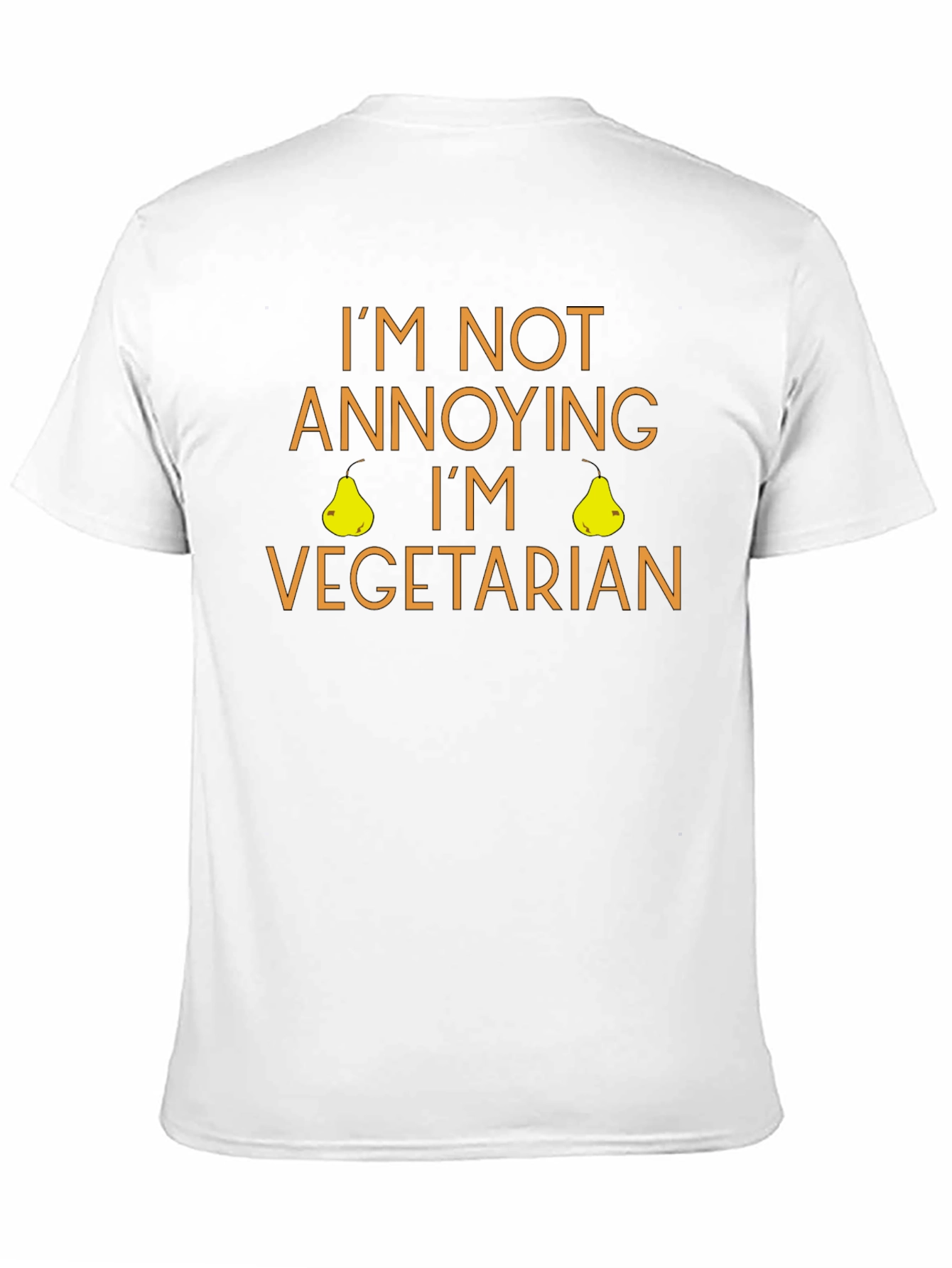 Black Vegetarian Pear Pun T-Shirt view 11