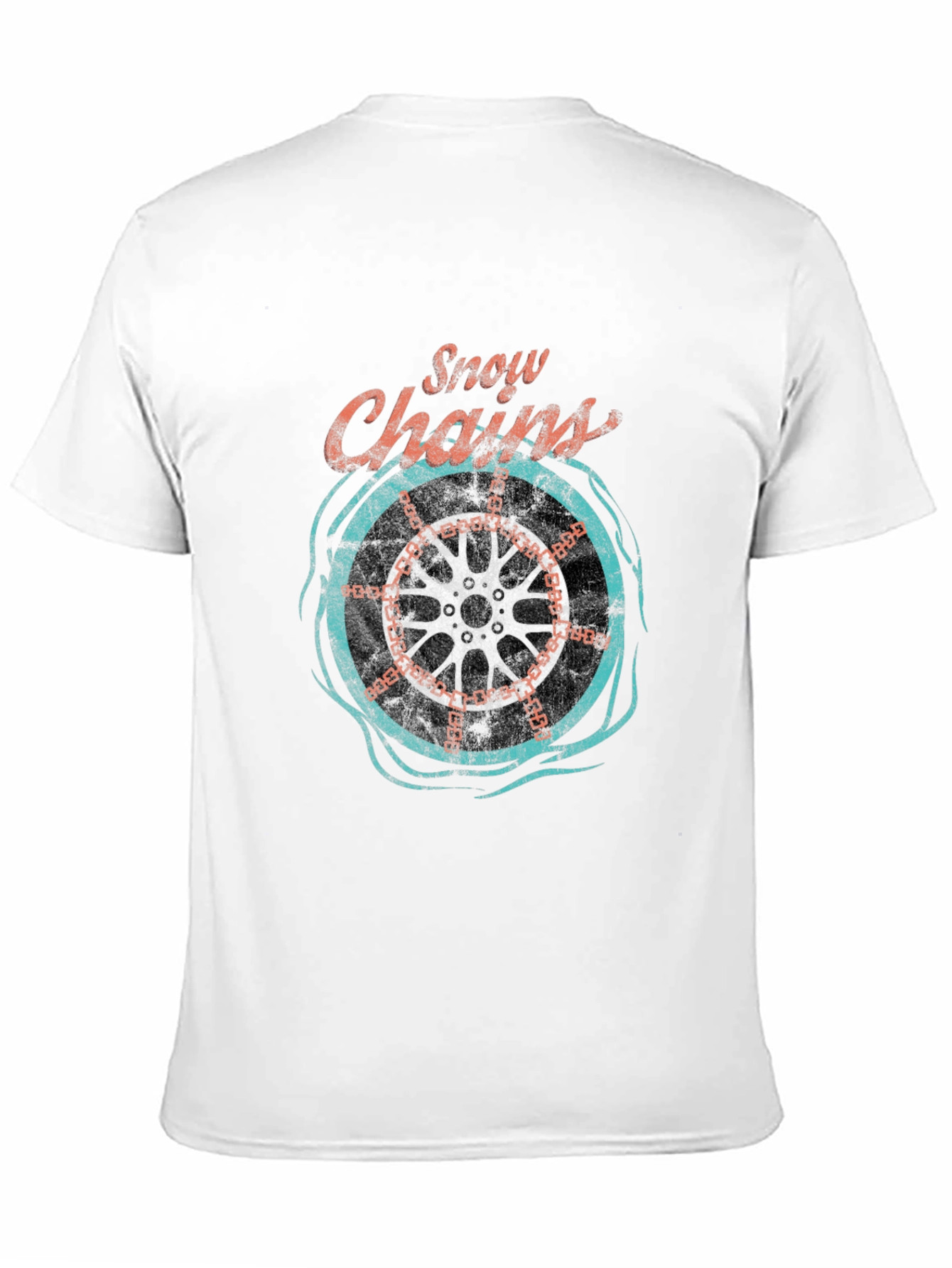 Black Snow Chains Graphic T-Shirt - Cool Ride Tee view 11