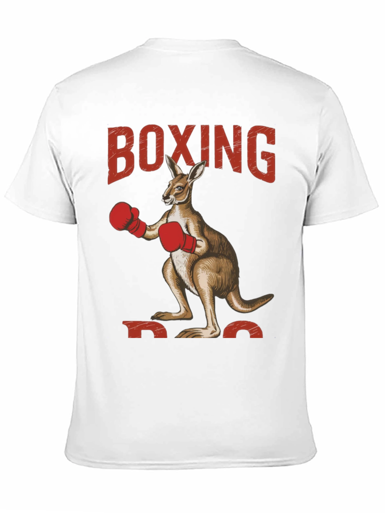 Black Boxing Kangaroo Graphic Tee - Black Cotton view 11