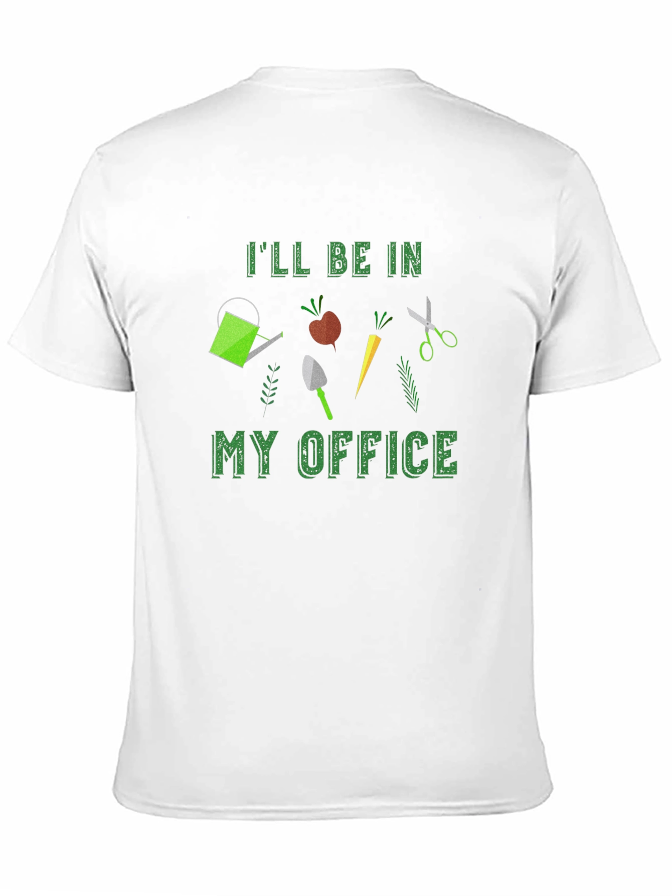 Black Gardener's Office T-Shirt - Gardening Apparel view 11