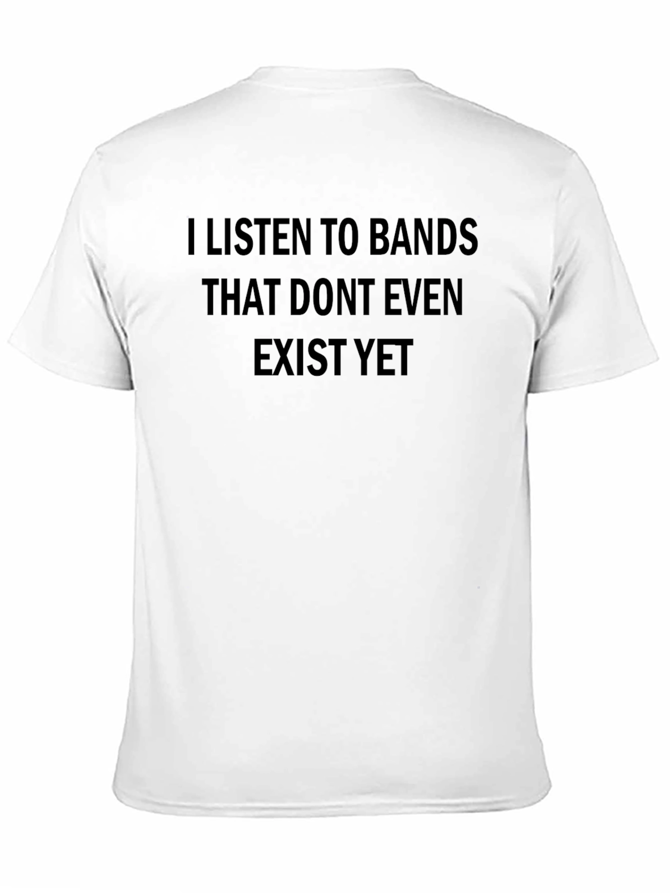 Black I Listen To Bands T-Shirt view 11