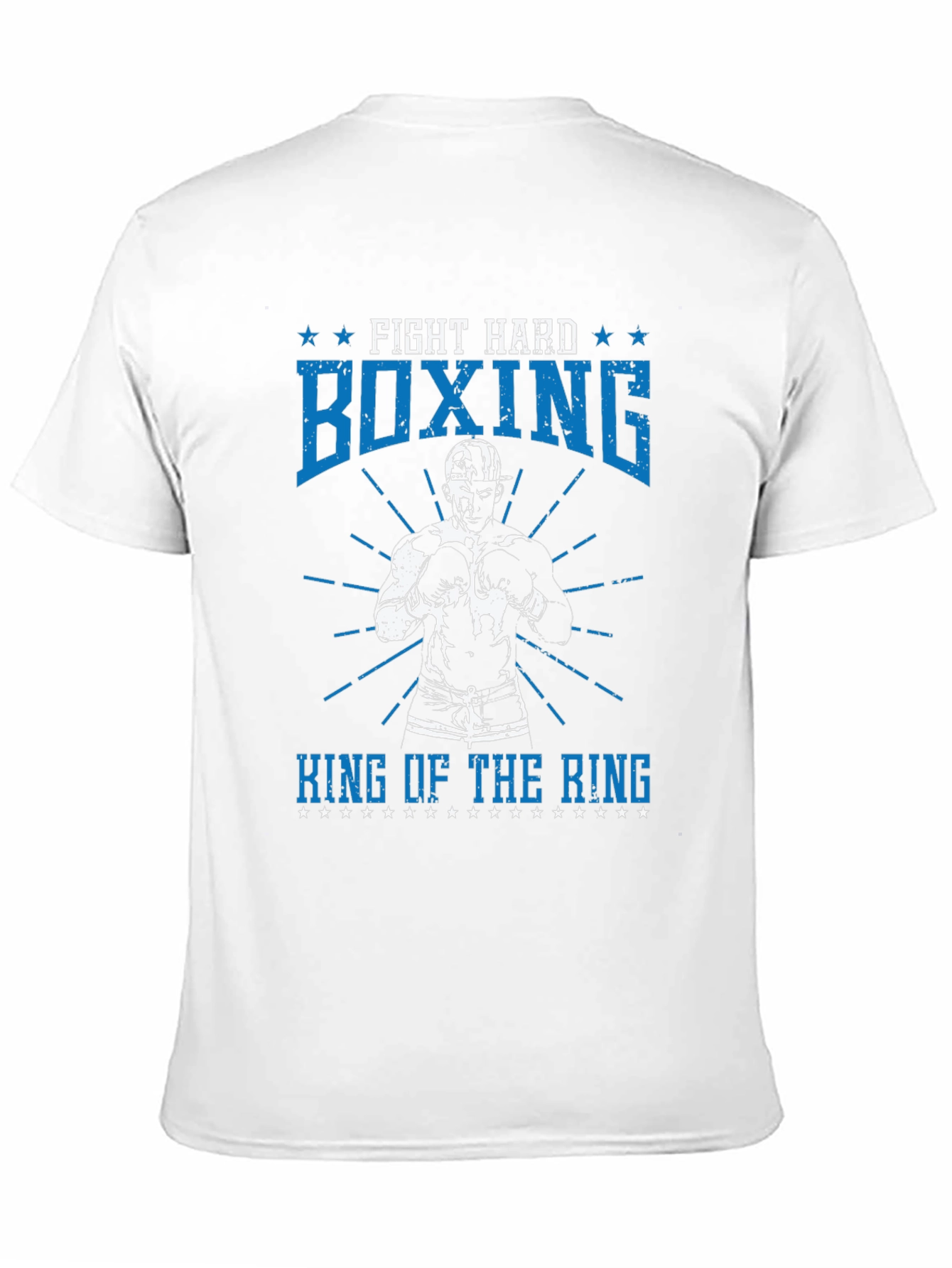 Black Fight Hard Boxing King of the Ring Men's Graphic Tee view 11