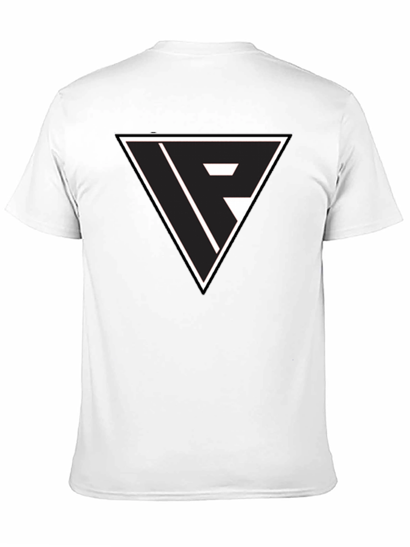 Black Black T-Shirt with Triangle Logo Graphic view 11