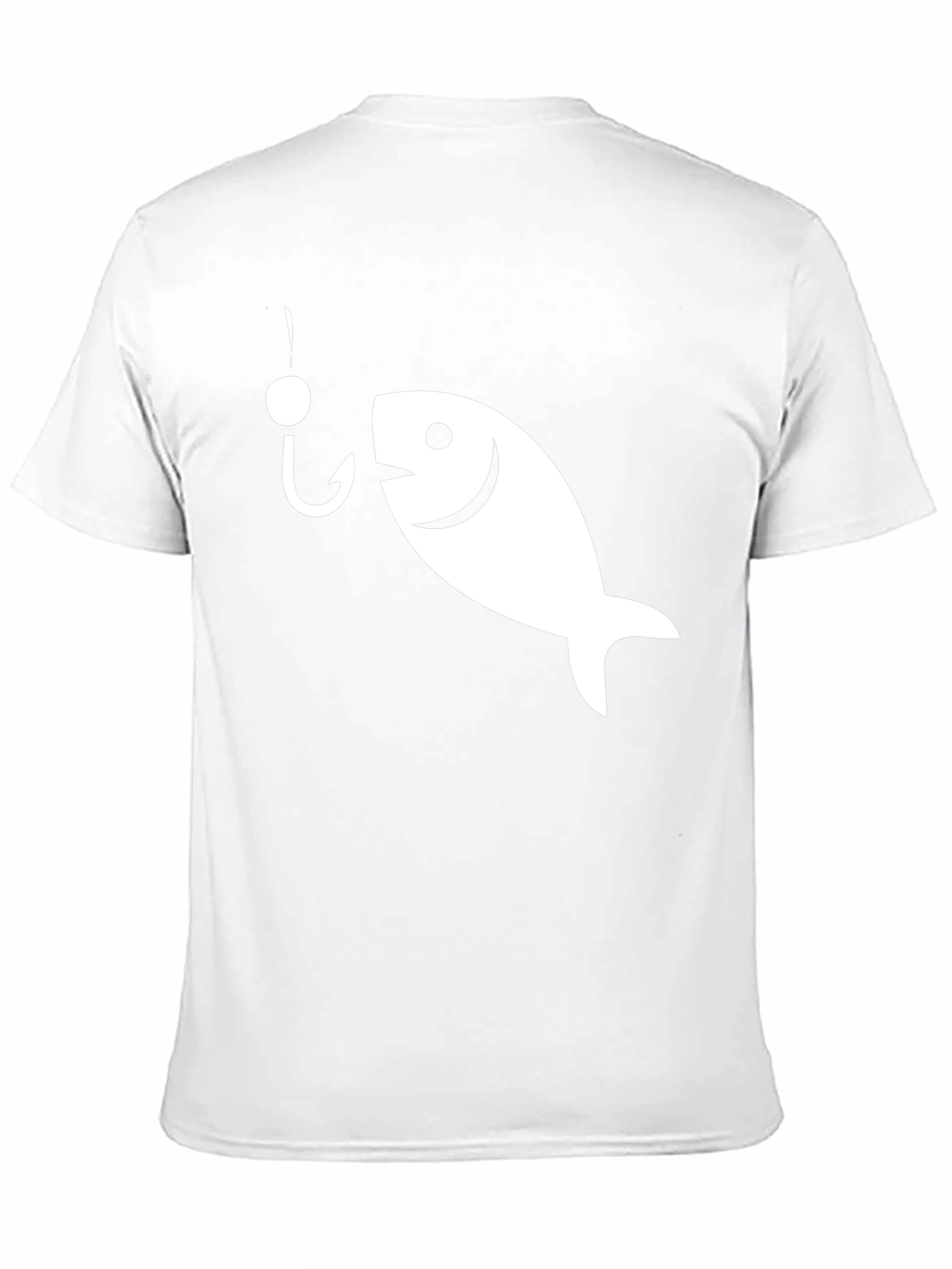 Black Funny Fish Hook Graphic T-Shirt - Black view 11