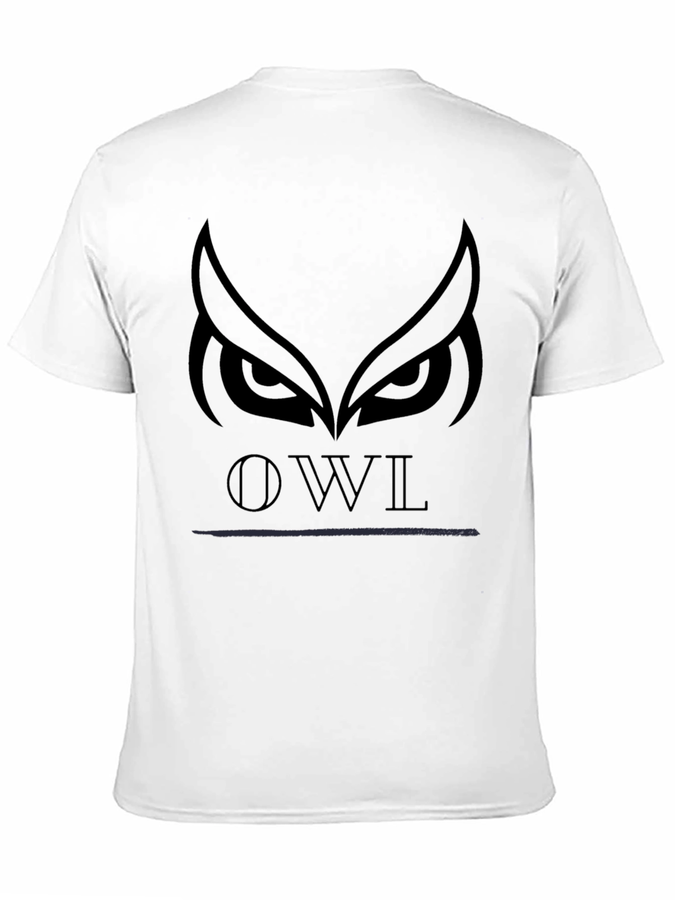 Black Owl Graphic Print Black T-Shirt view 11