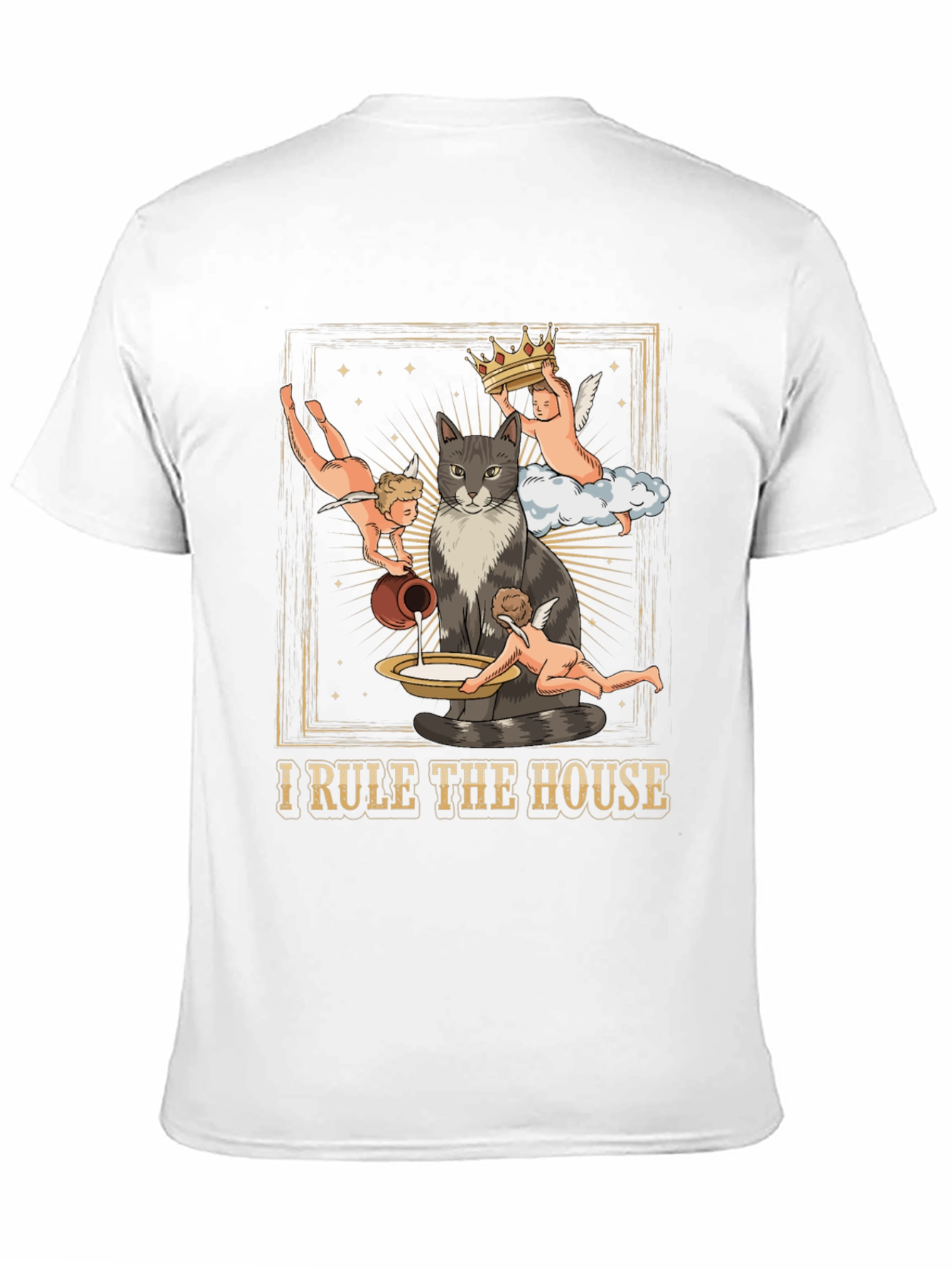 Black Cat King T-Shirt - "I Rule the House" Funny Tee view 11