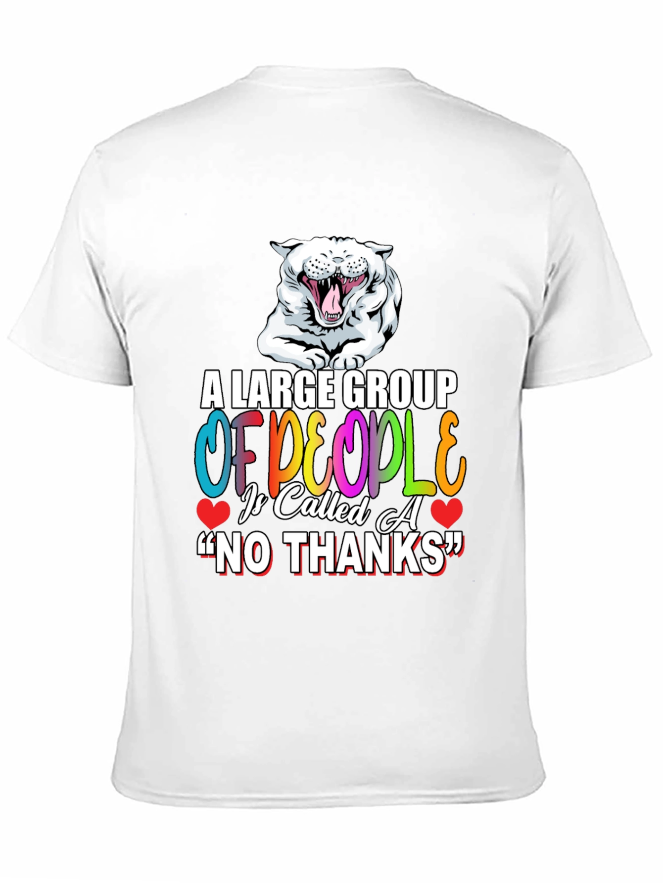 Black Funny 'No Thanks' Graphic Tee view 11