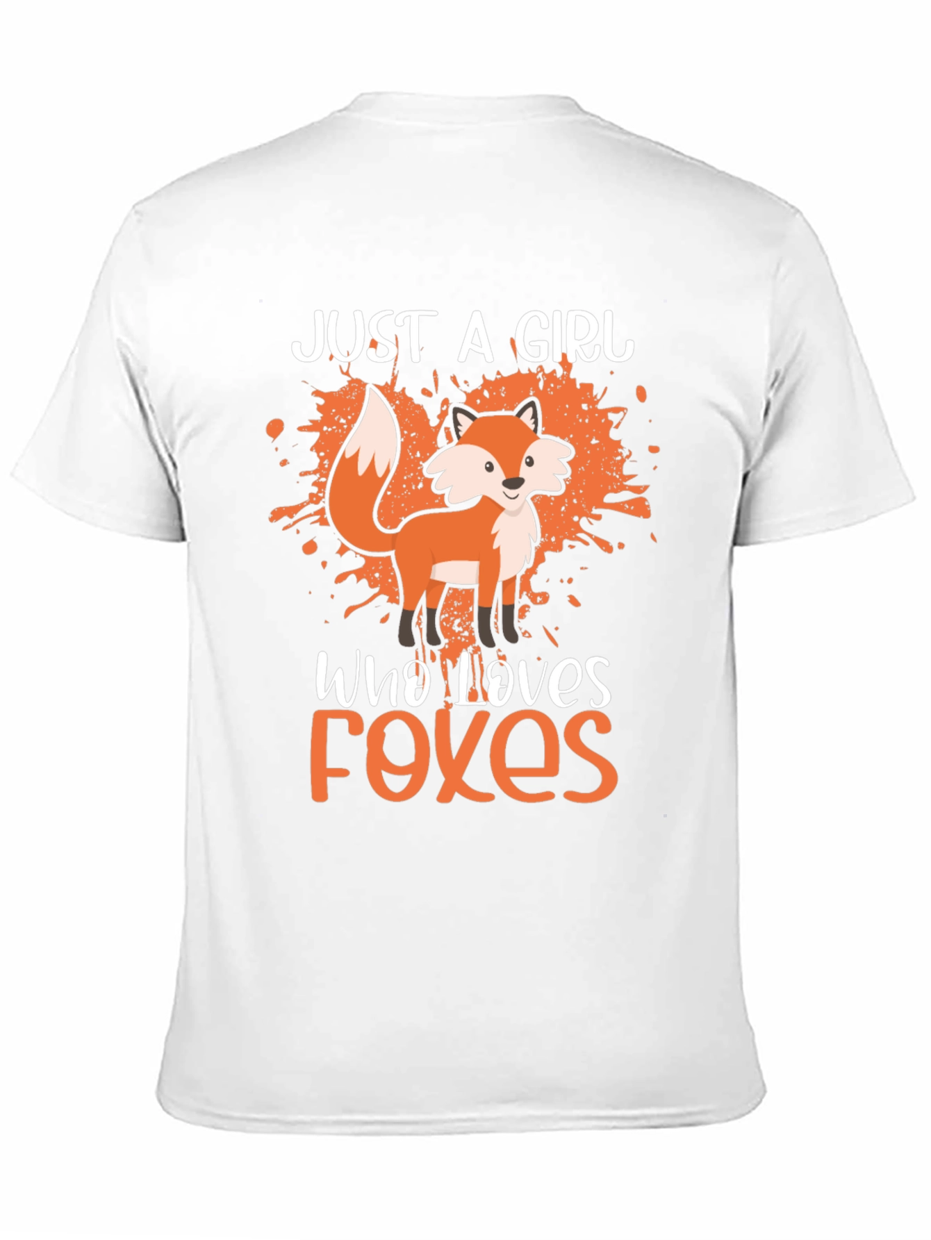 Black Just a Girl Who Loves Foxes T-Shirt view 11