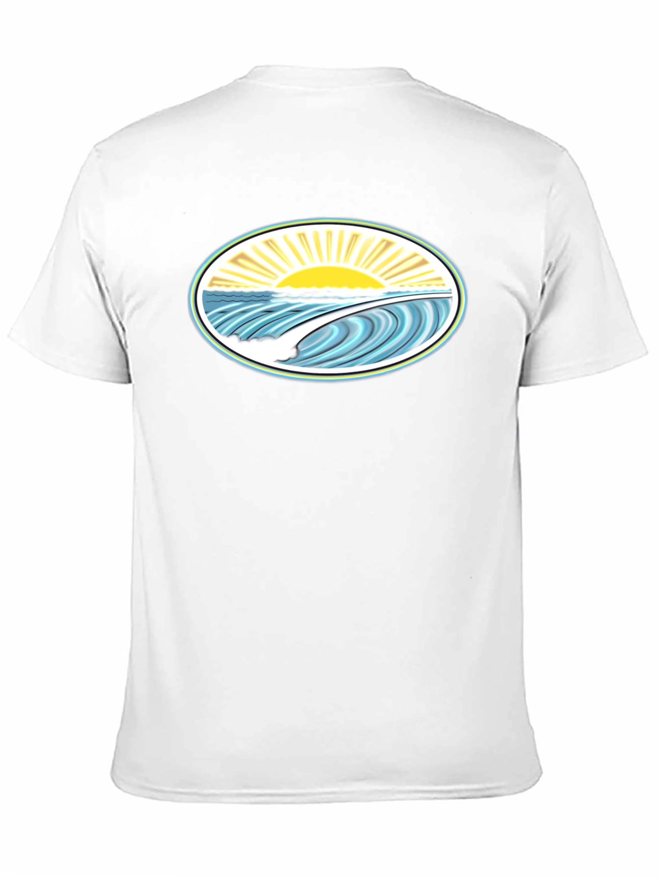 Black Ocean Wave Graphic Tee - Black Cotton Comfort view 11