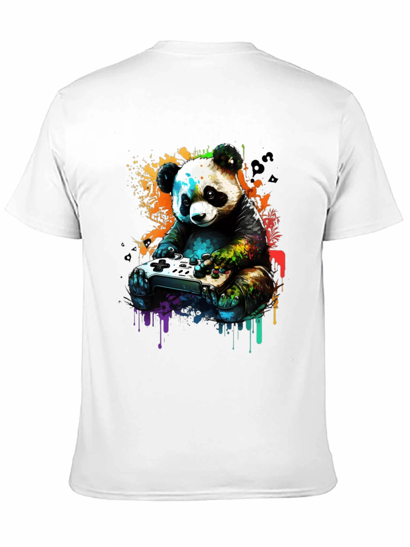 Black Gamer Panda Graphic Tee - Unique Design, Comfortable Fit view 11