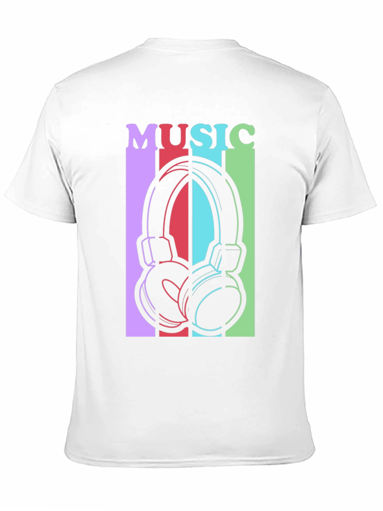 Black Music Headphones Graphic Tee - Stylish Unisex T-Shirt view 11