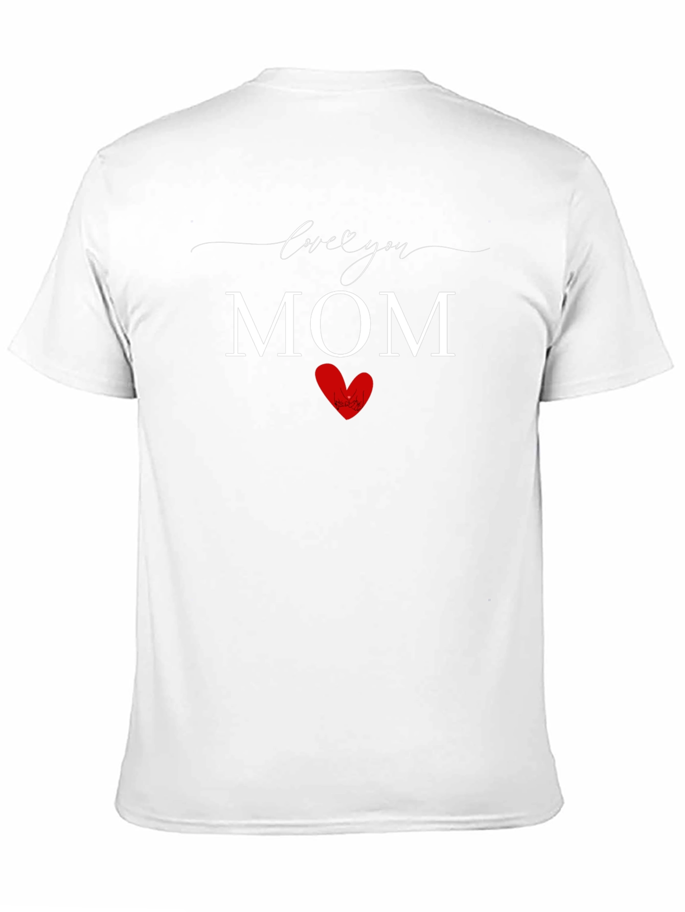Black Love You Mom Graphic Tee - Heart Design Black T-Shirt view 11