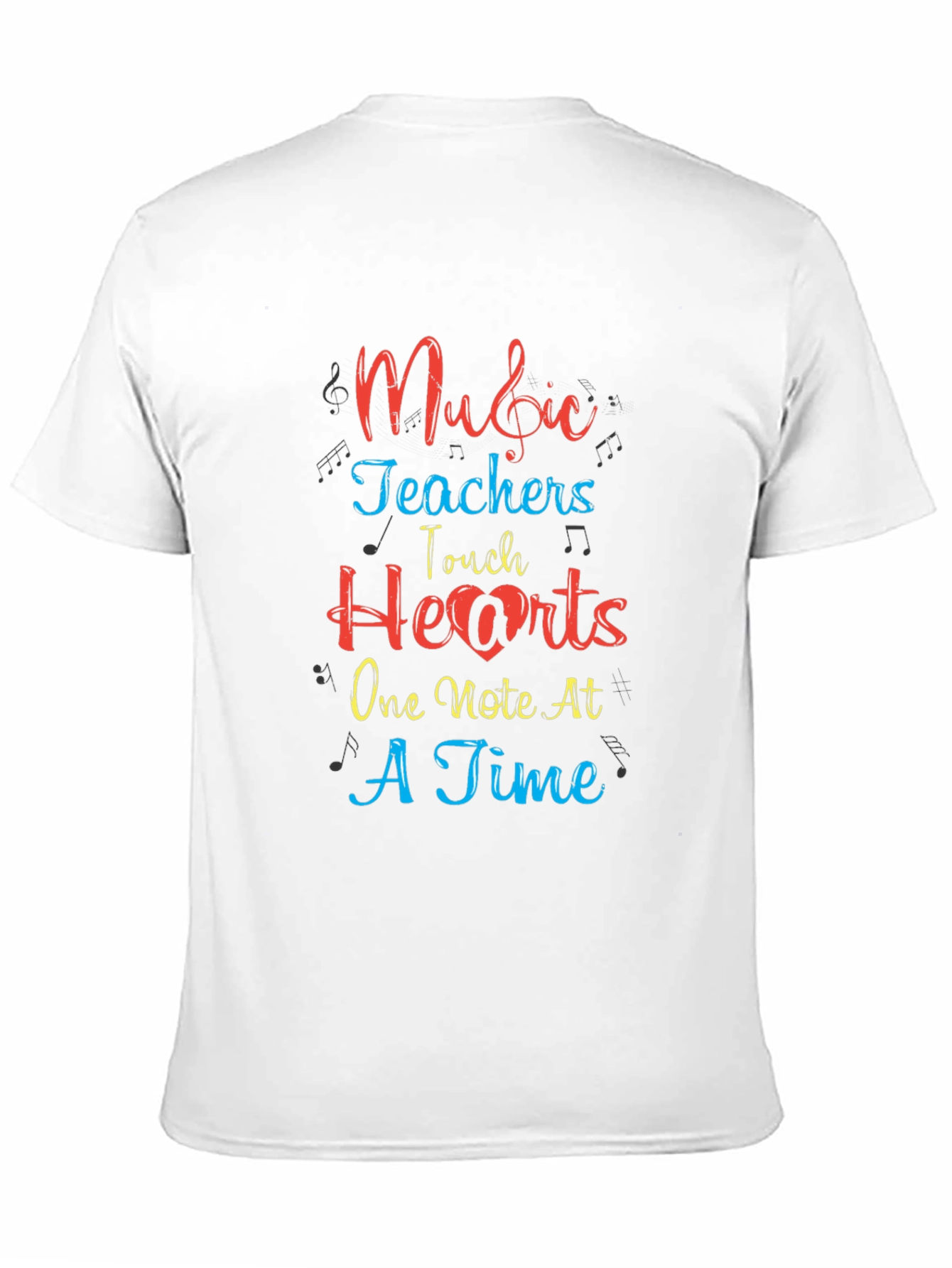 Black Music Teacher Heart T-Shirt view 11