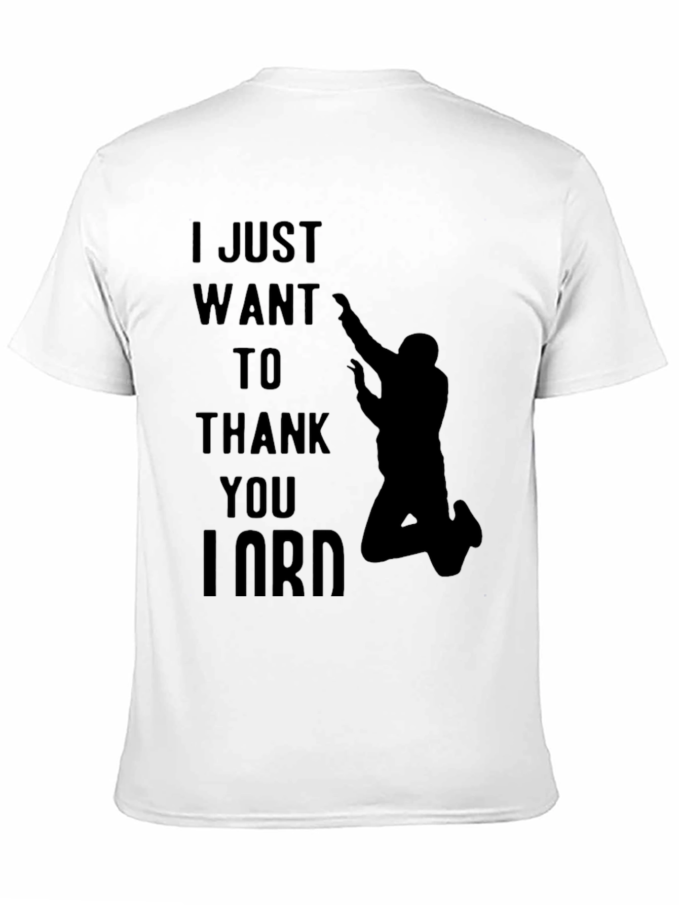 Black Thank You Lord Black Graphic T-Shirt view 11