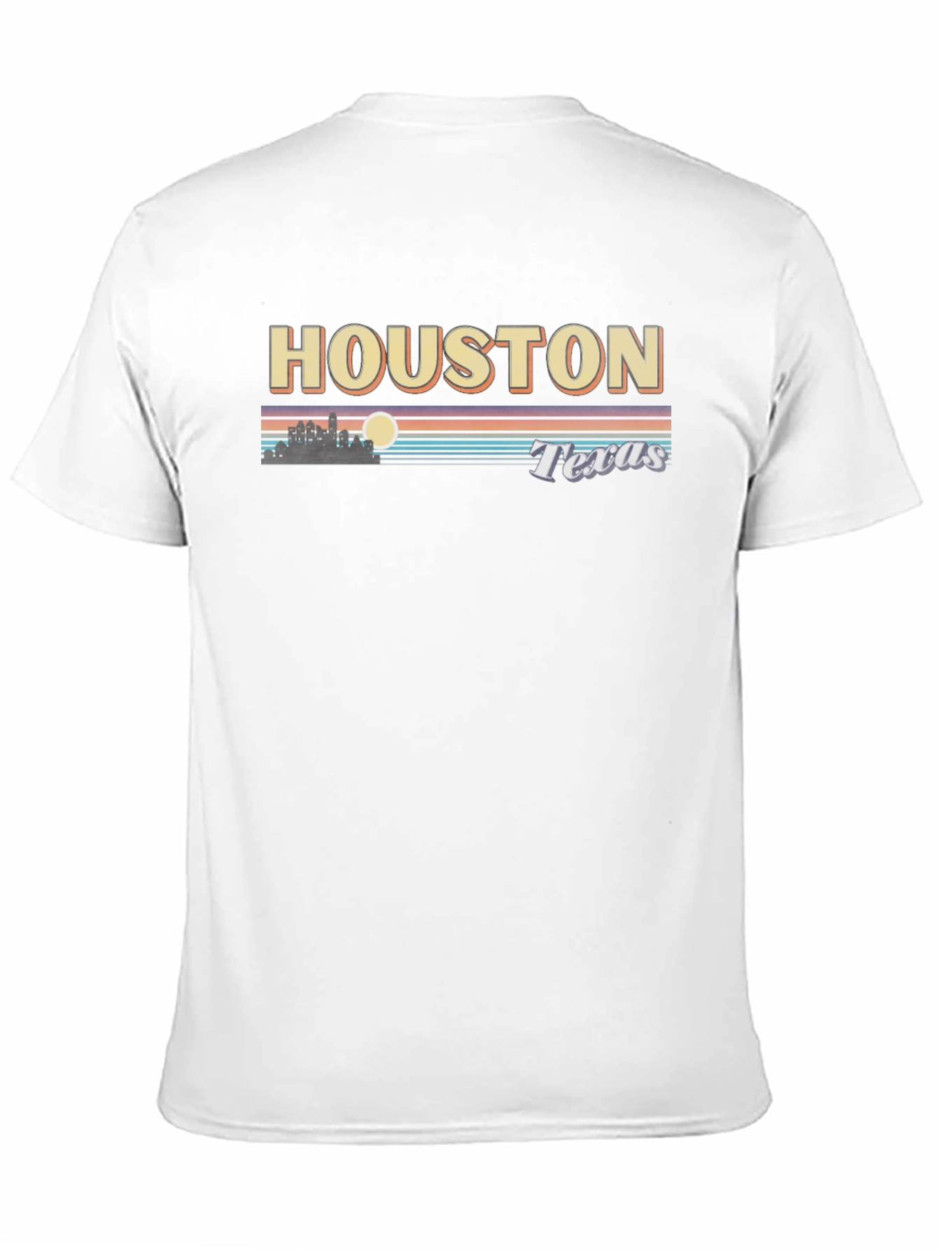 Black Houston Texas Retro Graphic T-Shirt view 11