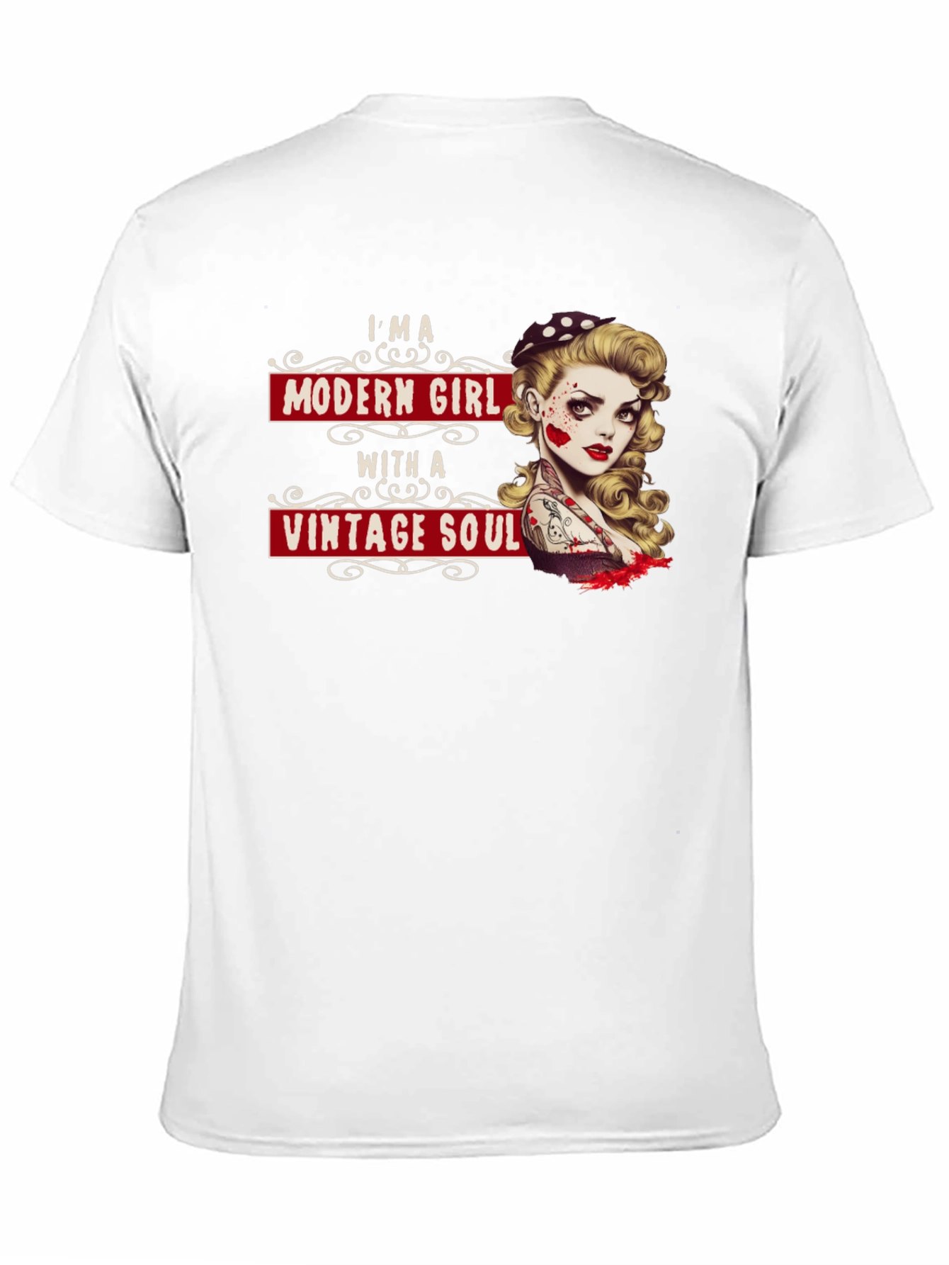 Black Modern Girl Vintage Soul Graphic Tee view 11