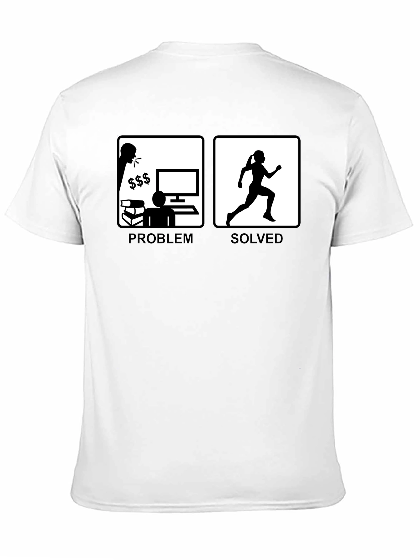 Black Problem Solved Running T-Shirt view 11