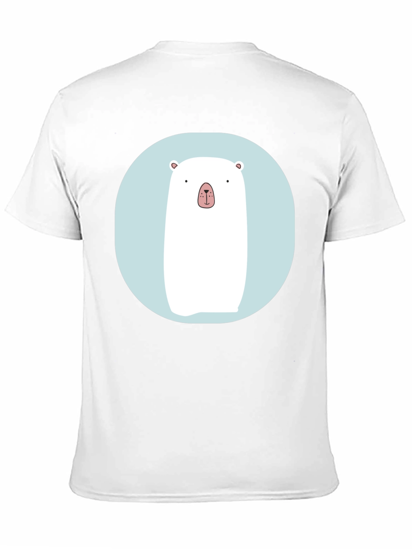 Black Cute Polar Bear Graphic T-Shirt - Black view 11