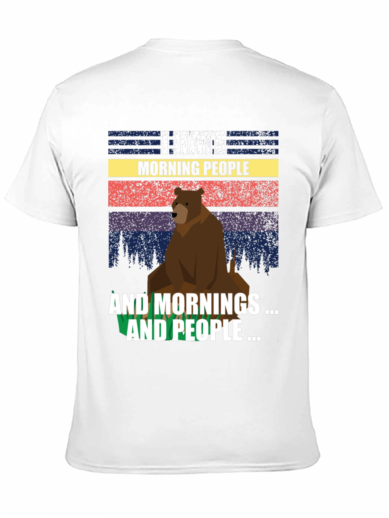 Black I Hate Morning People Graphic Tee view 11
