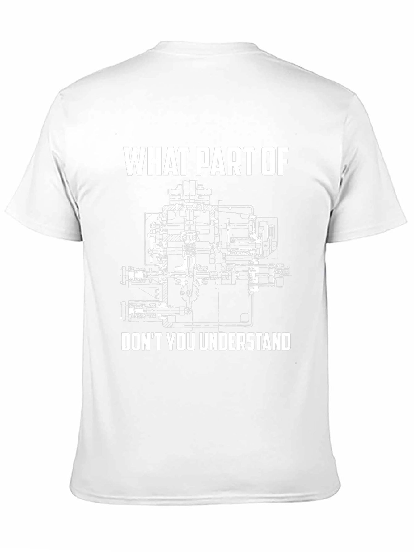 Black What Part of Engineer T-Shirt - Funny Mechanical Blueprint Tee view 11