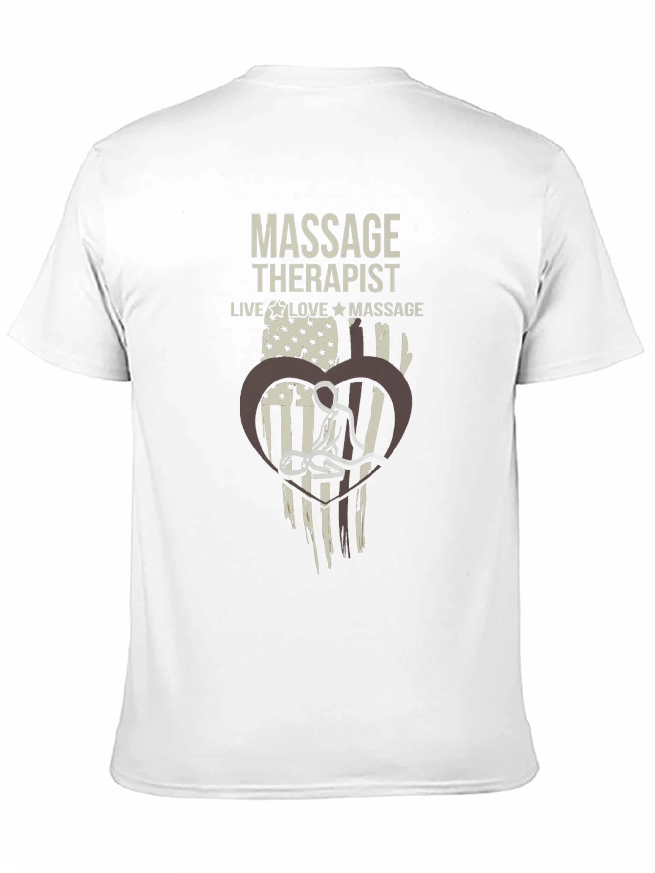 Black Massage Therapist T-Shirt: Live, Love, Massage view 11