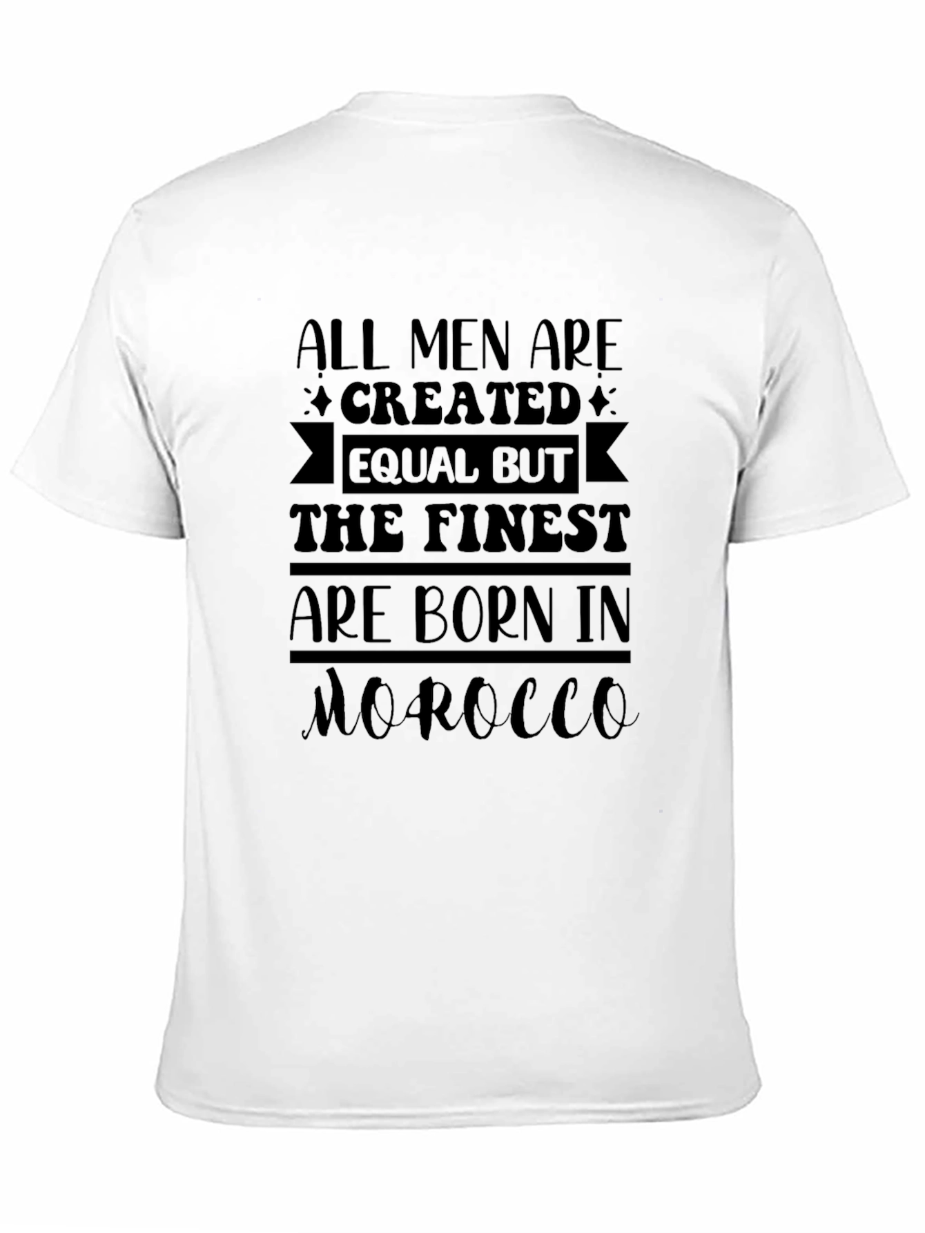 Black Finest Born in Morocco Graphic Tee - Soft Cotton view 11