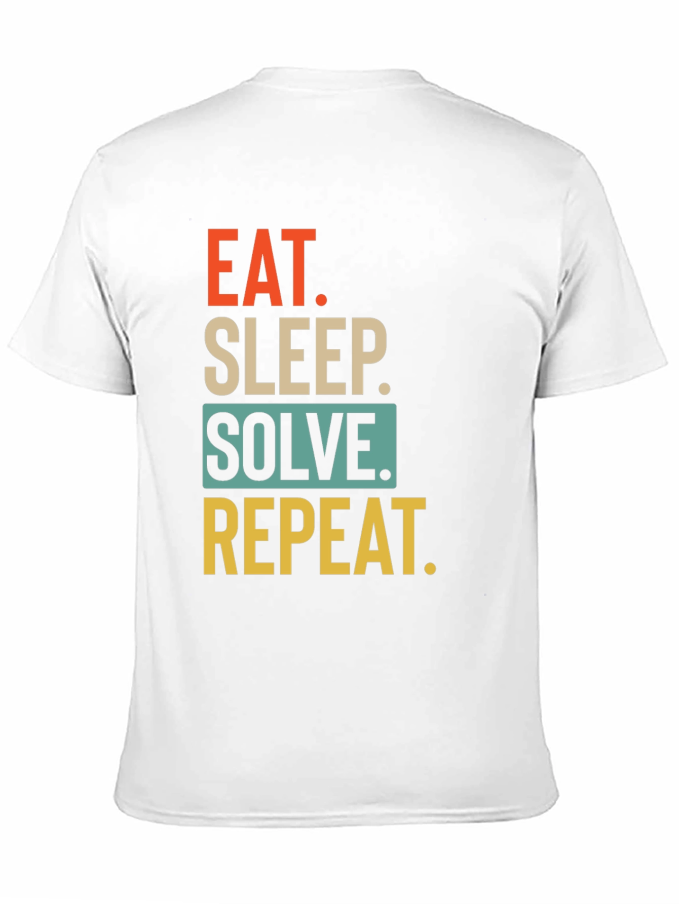 Black Eat Sleep Solve Repeat Black T-Shirt view 11