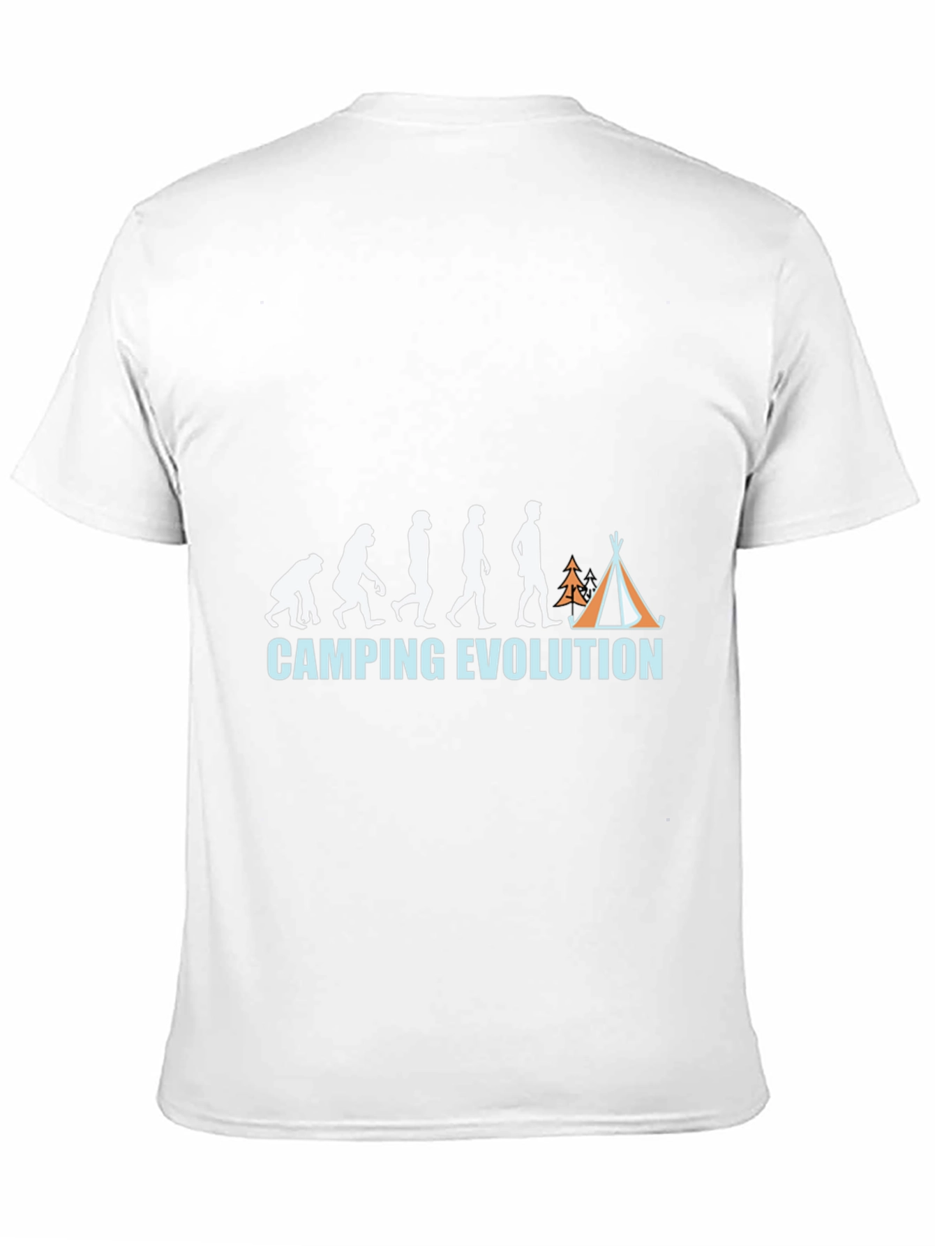 Black Camping Evolution T-Shirt: Funny Outdoor Tee view 11