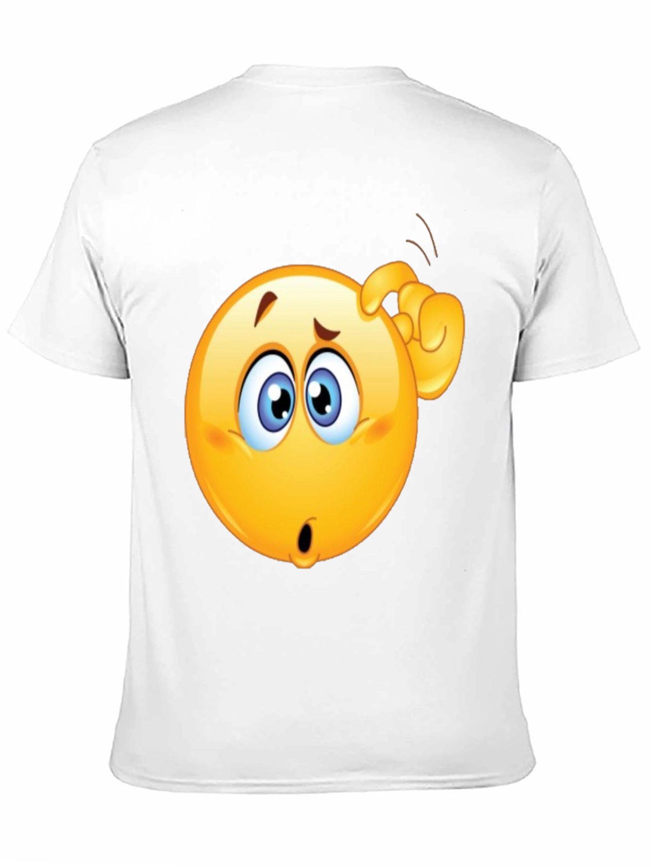 Black Confused Emoji T-Shirt - Black Cotton Tee view 11