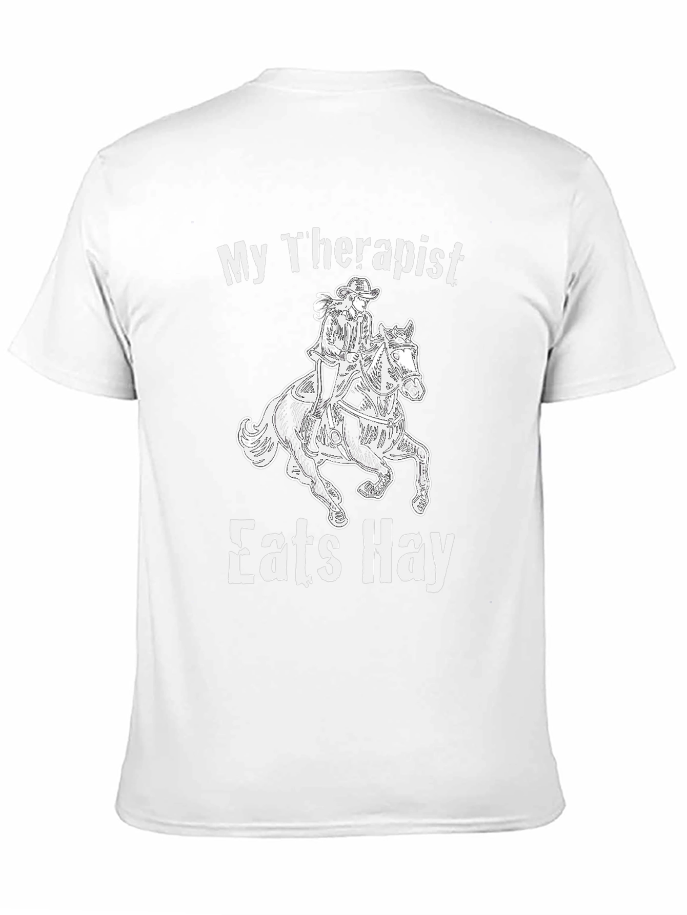 Black My Therapist Eats Hay Graphic Tee view 11