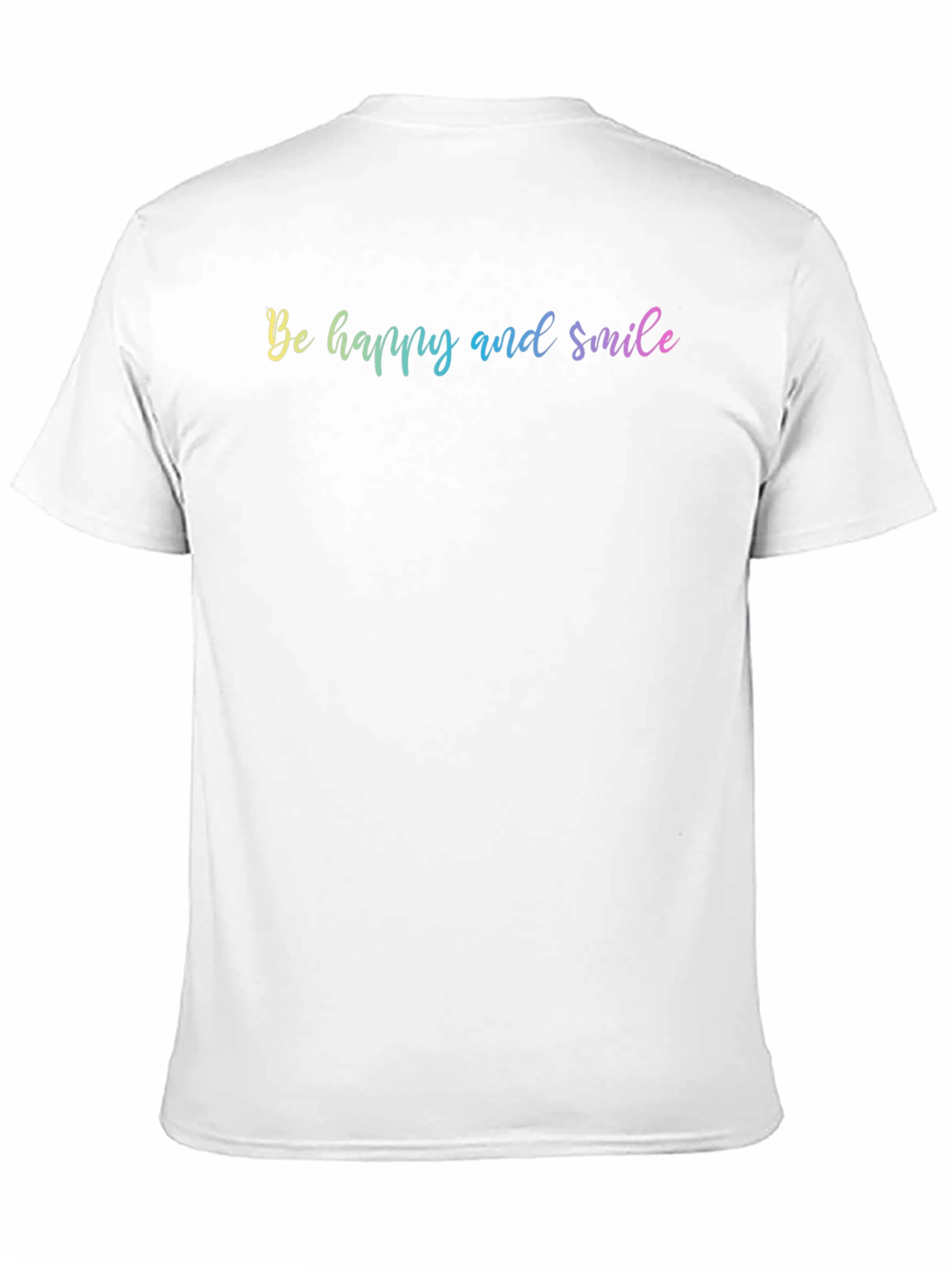 Black Be Happy and Smile Graphic T-Shirt view 11