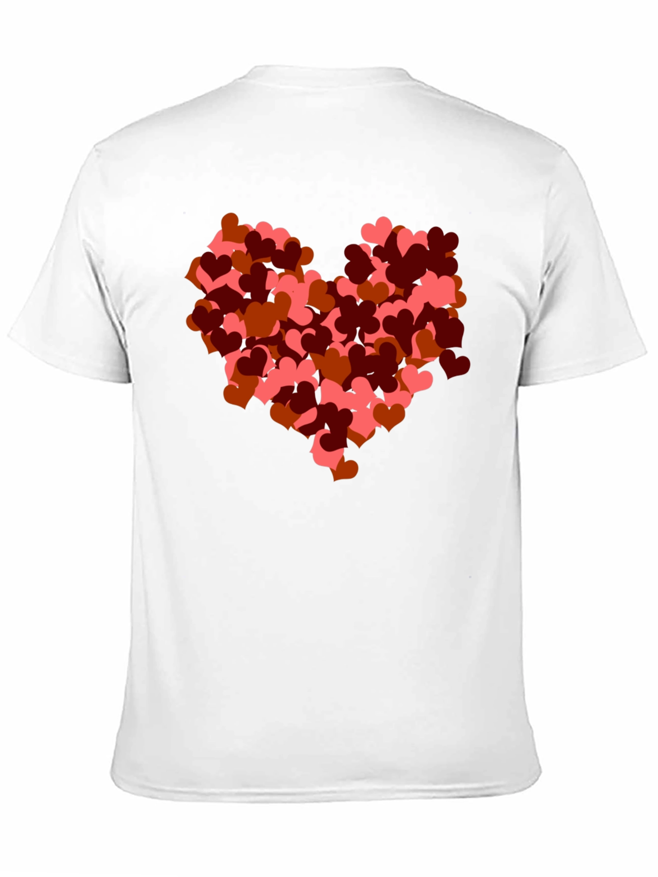 Black Heart Cluster Graphic Black T-Shirt view 11