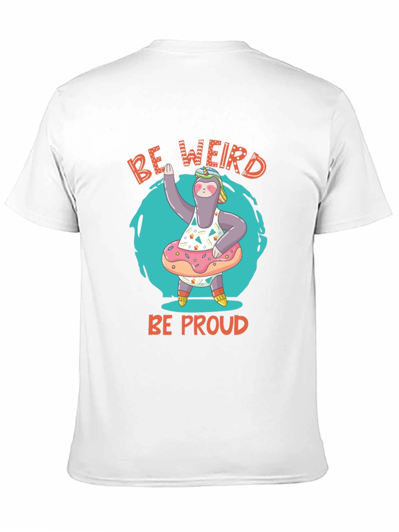 Black Be Weird Be Proud Sloth T-Shirt view 11