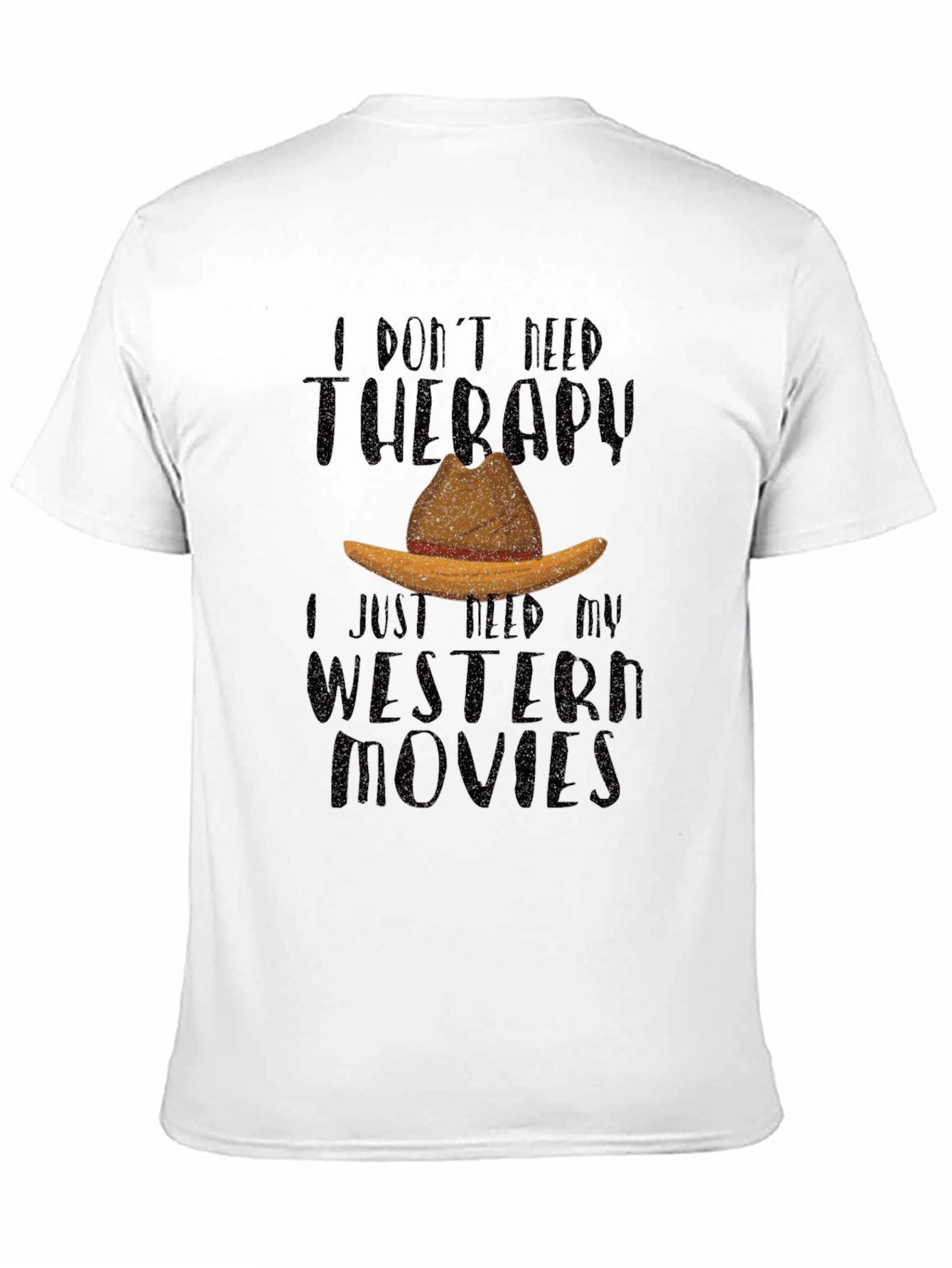 Black Western Movies Therapy T-Shirt view 11