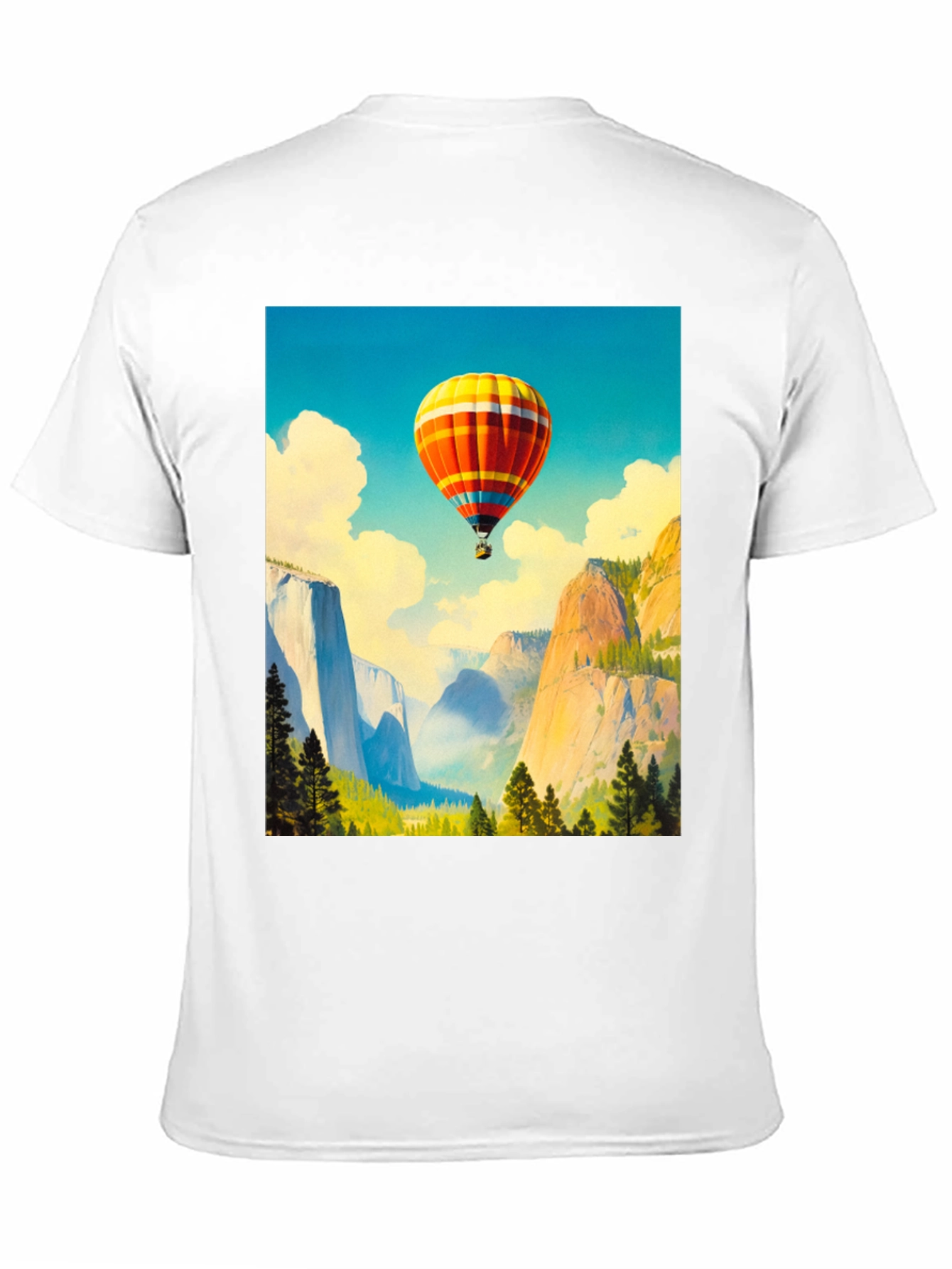 Black Scenic Hot Air Balloon Graphic Tee view 11