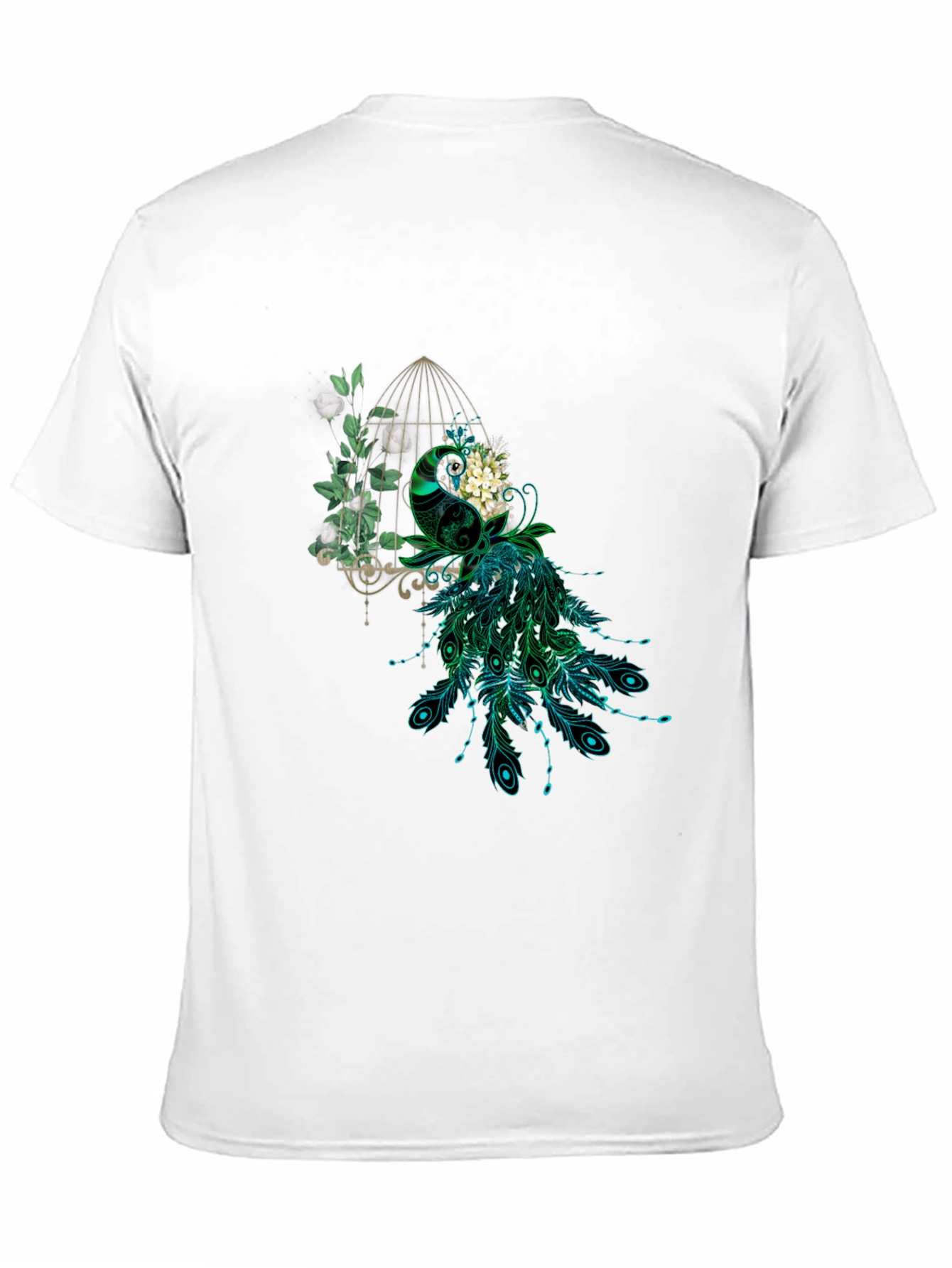 Peacock Cage Graphic T-Shirt - 11