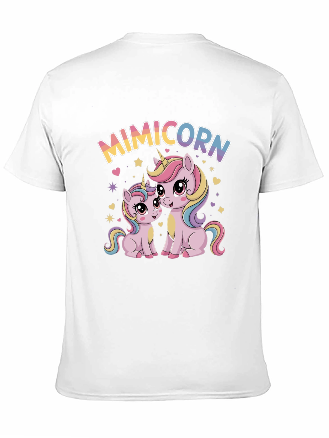 Black Mimicorn Unicorn Graphic Black T-Shirt view 11