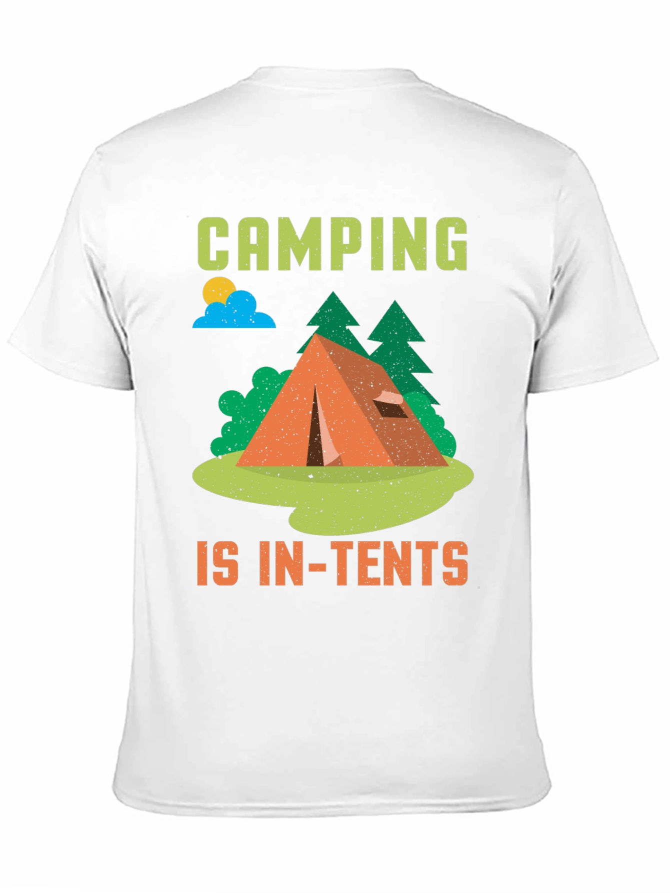 Black Camping is In-Tents Black T-Shirt view 11
