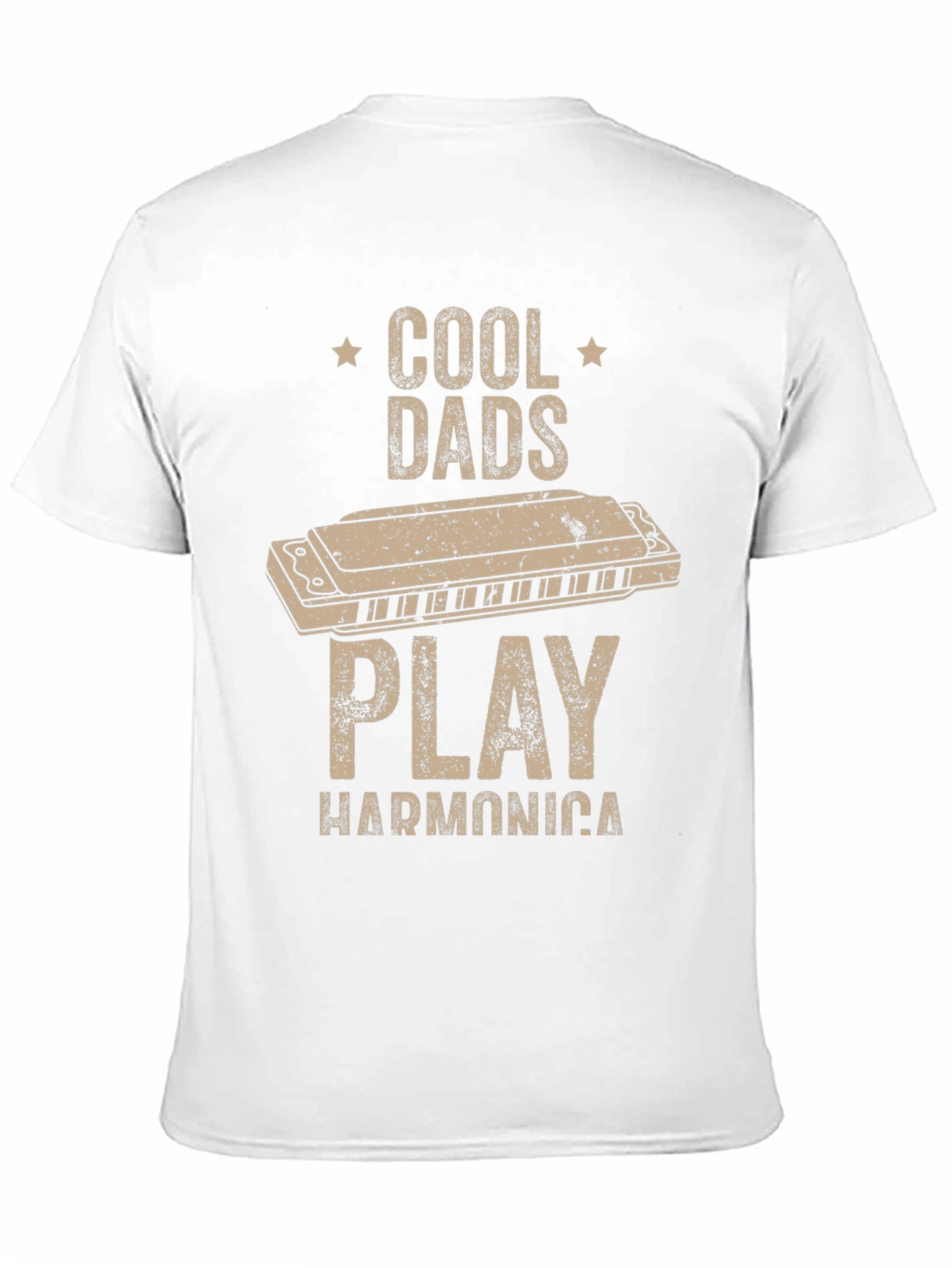 Black Cool Dads Play Harmonica T-Shirt view 11