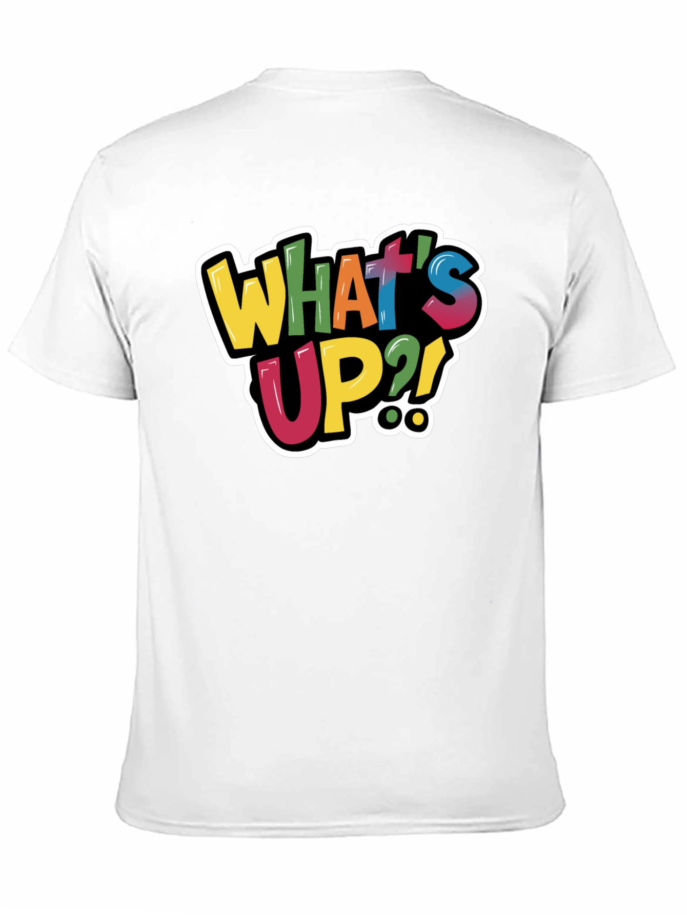 Black What's Up?! Graphic Tee - Trendy Casual Black T-Shirt view 11